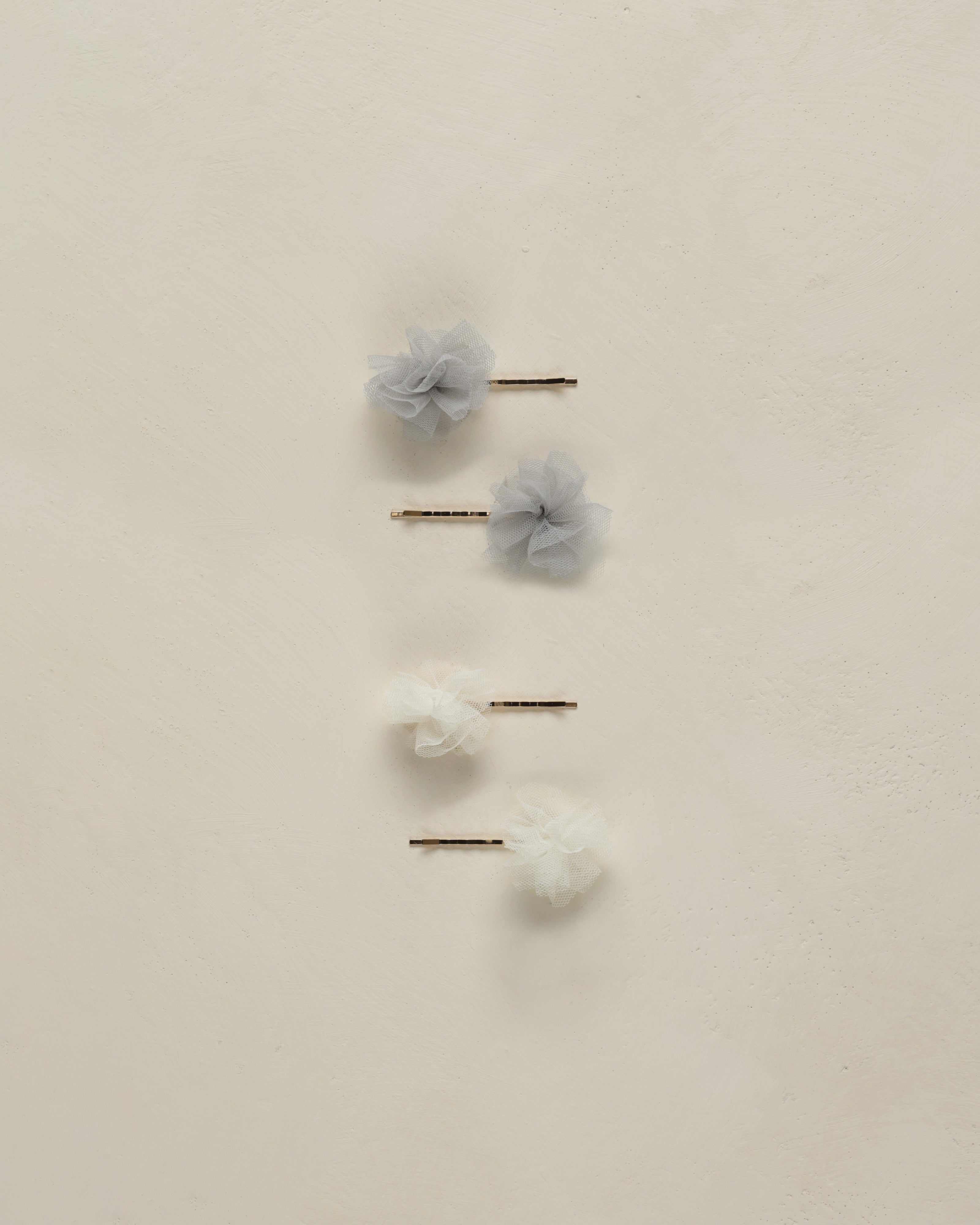 Pom Pom Pins || Powder Blue, Ivory