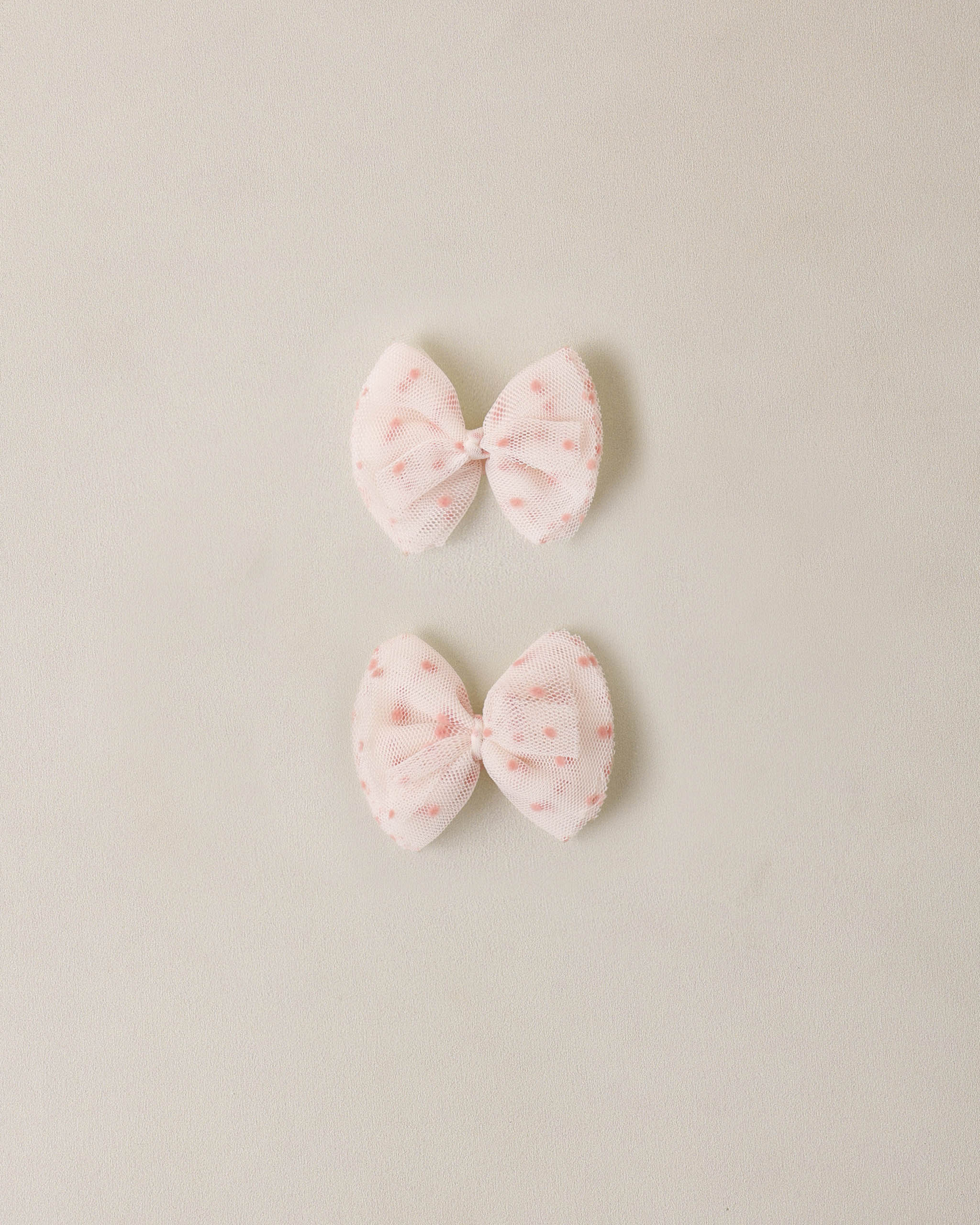 Flutter Tulle Clips Pink Dots