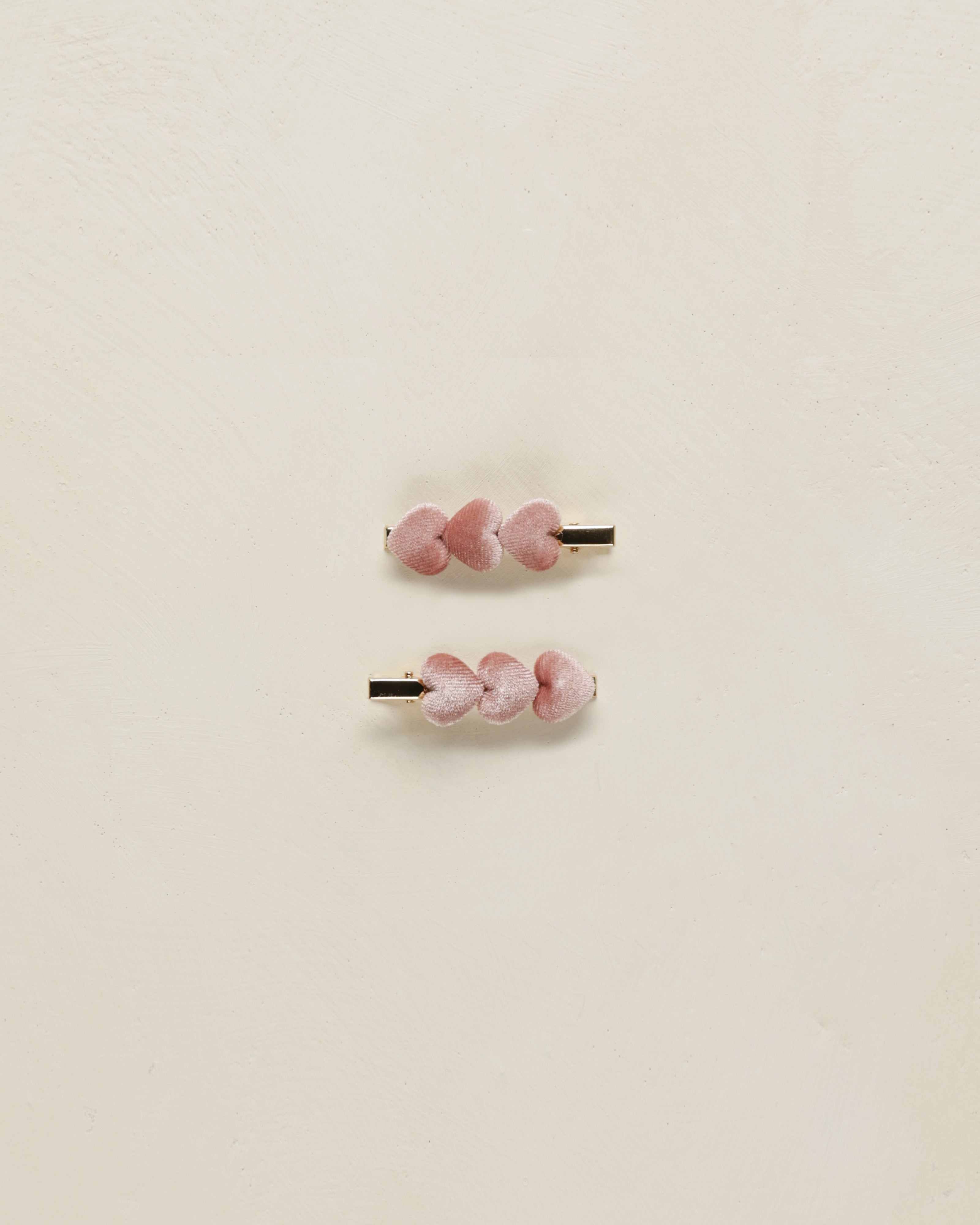 Velvet Heart Clips || Bubblegum