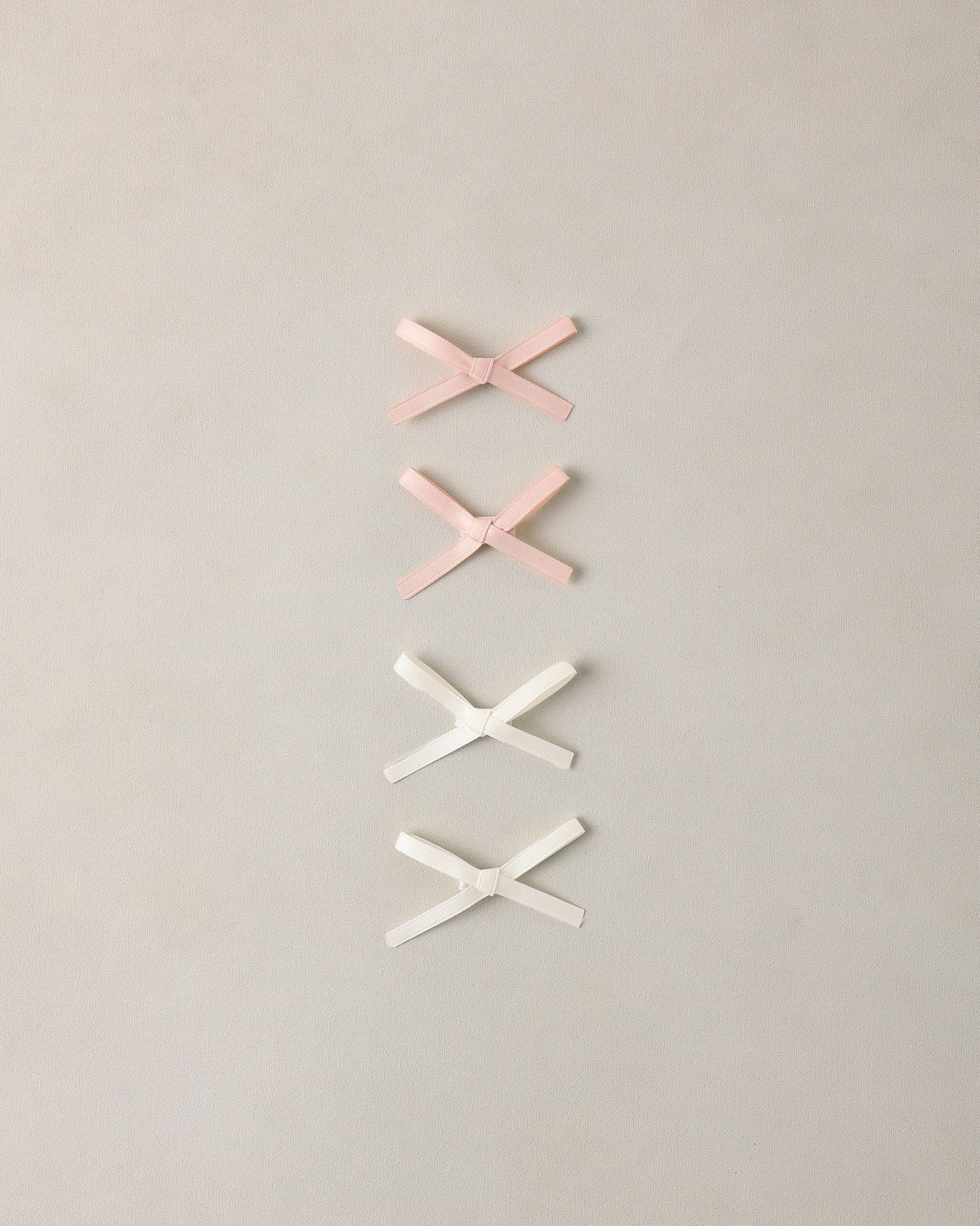 Mini Satin Ribbon Bows Pearl, Ivory