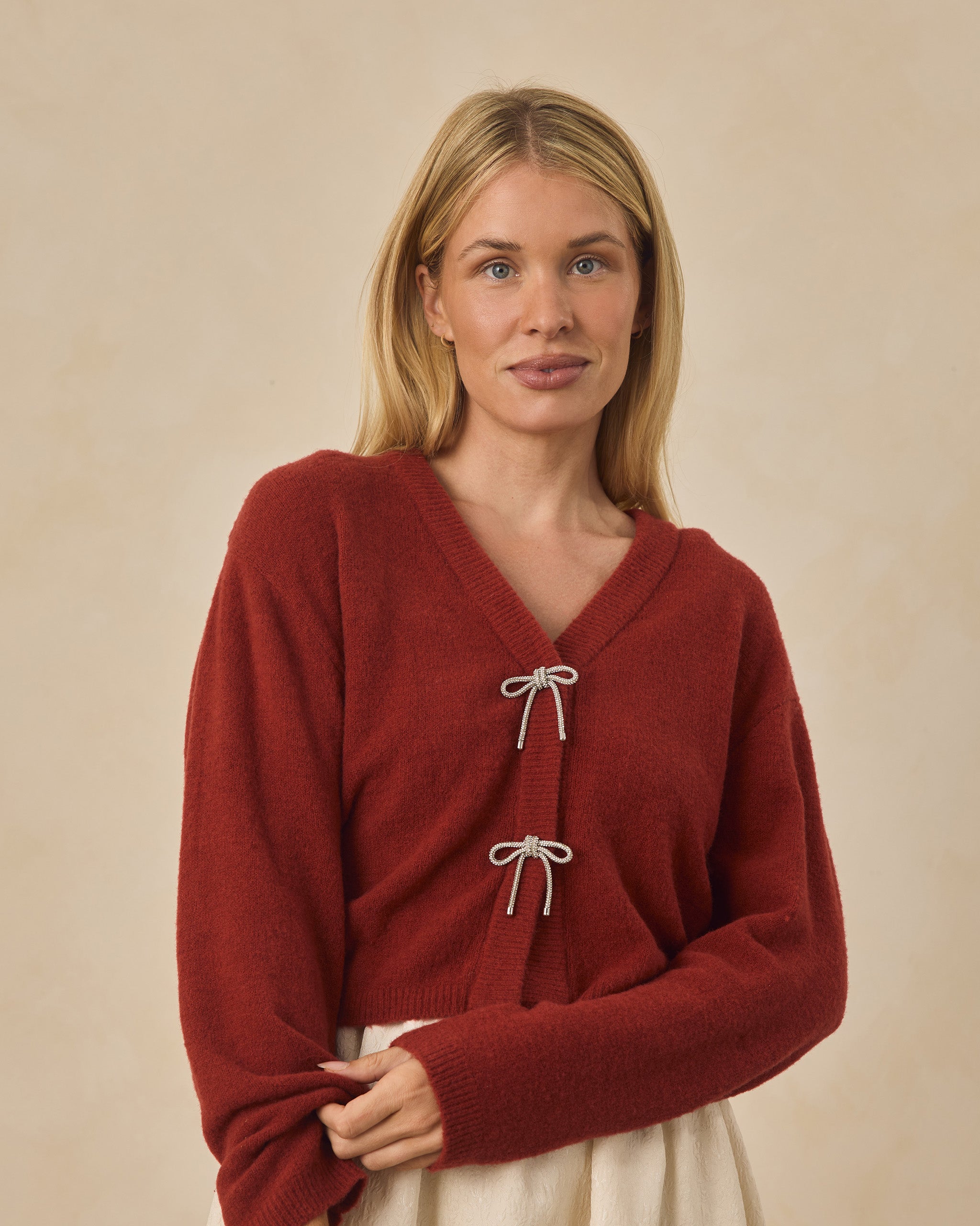 Bow Cardigan | Ruby