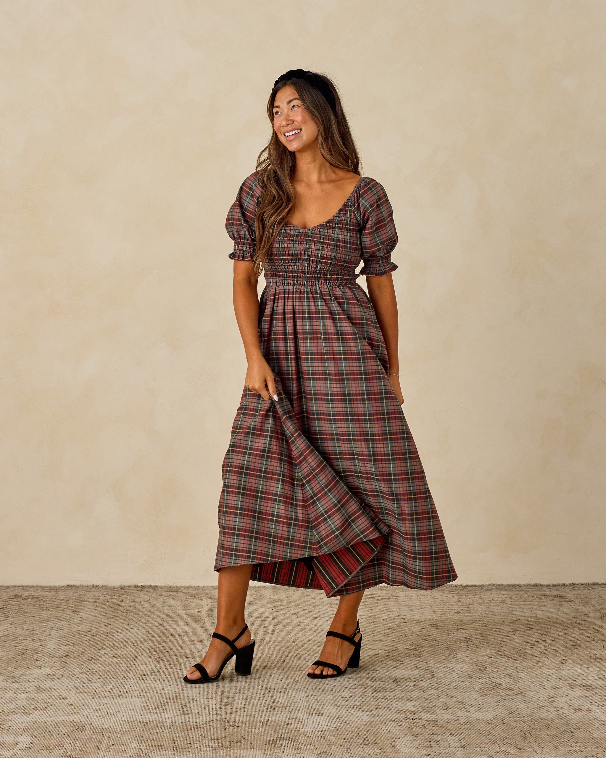 Adele Dress | Winter Tartan