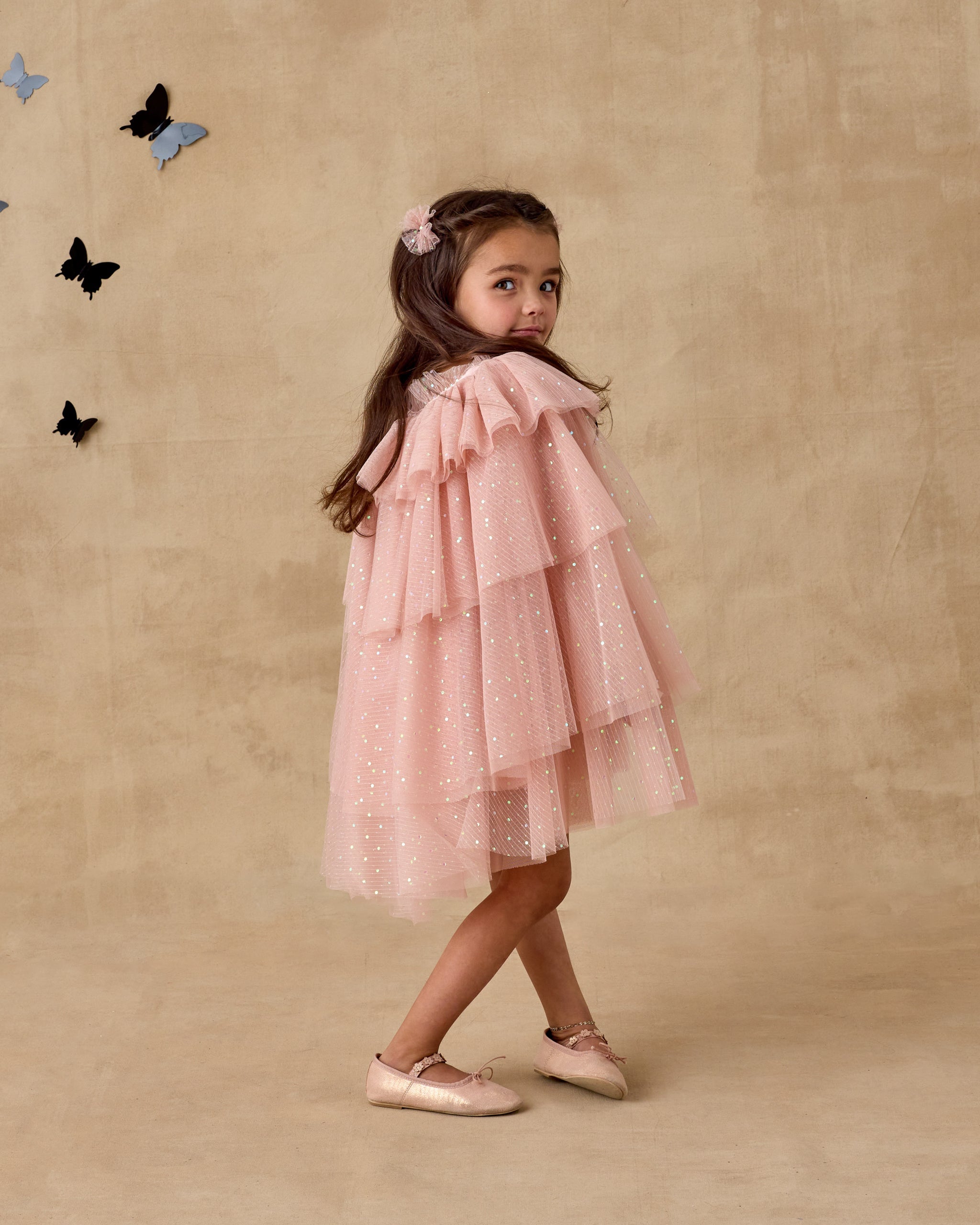 Flutter Tulle Clips | Rose - Rylee + Cru | Kids Clothes | Trendy Baby Clothes | Modern Infant Outfits |