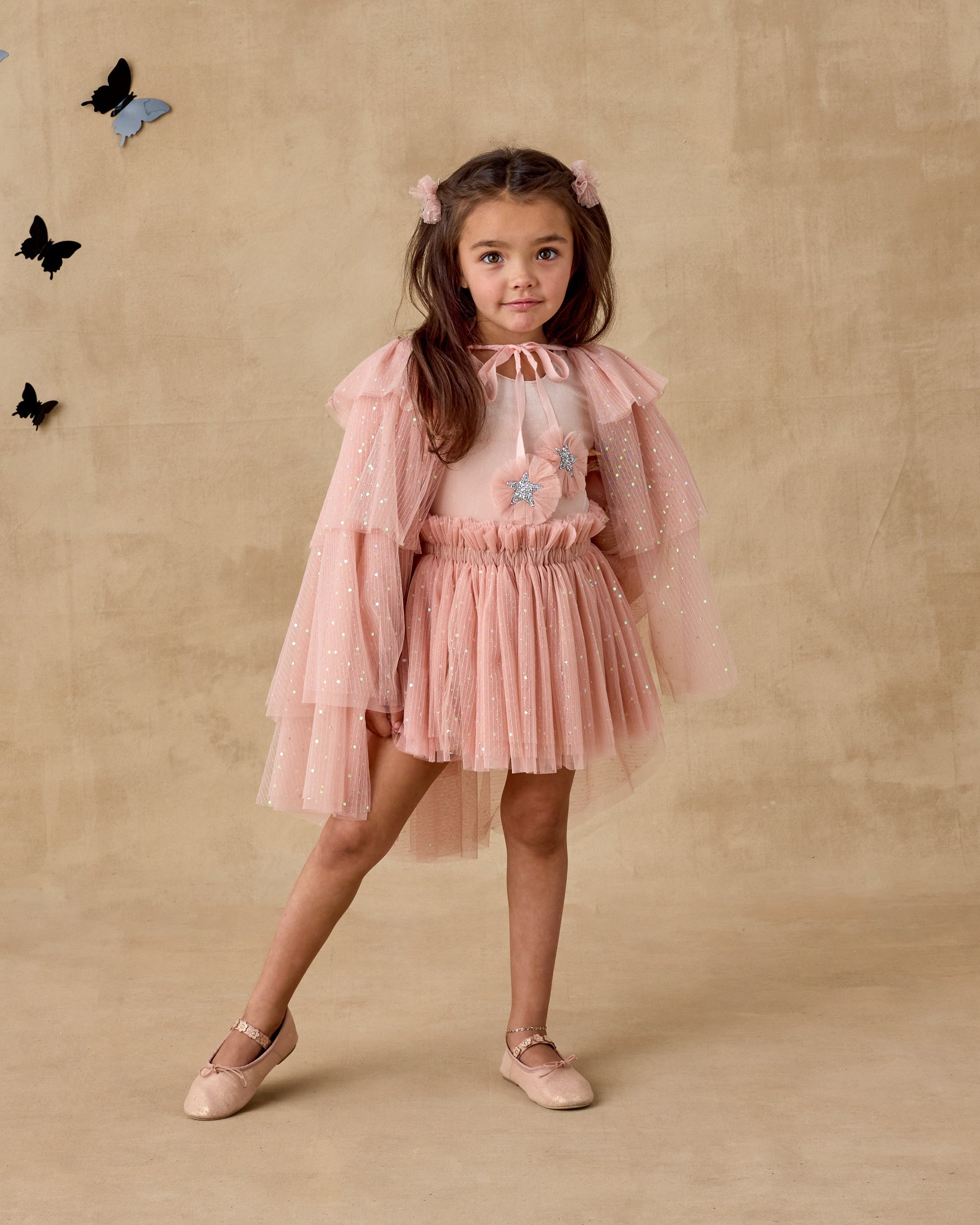 Flutter Tulle Clips | Rose - Rylee + Cru | Kids Clothes | Trendy Baby Clothes | Modern Infant Outfits |