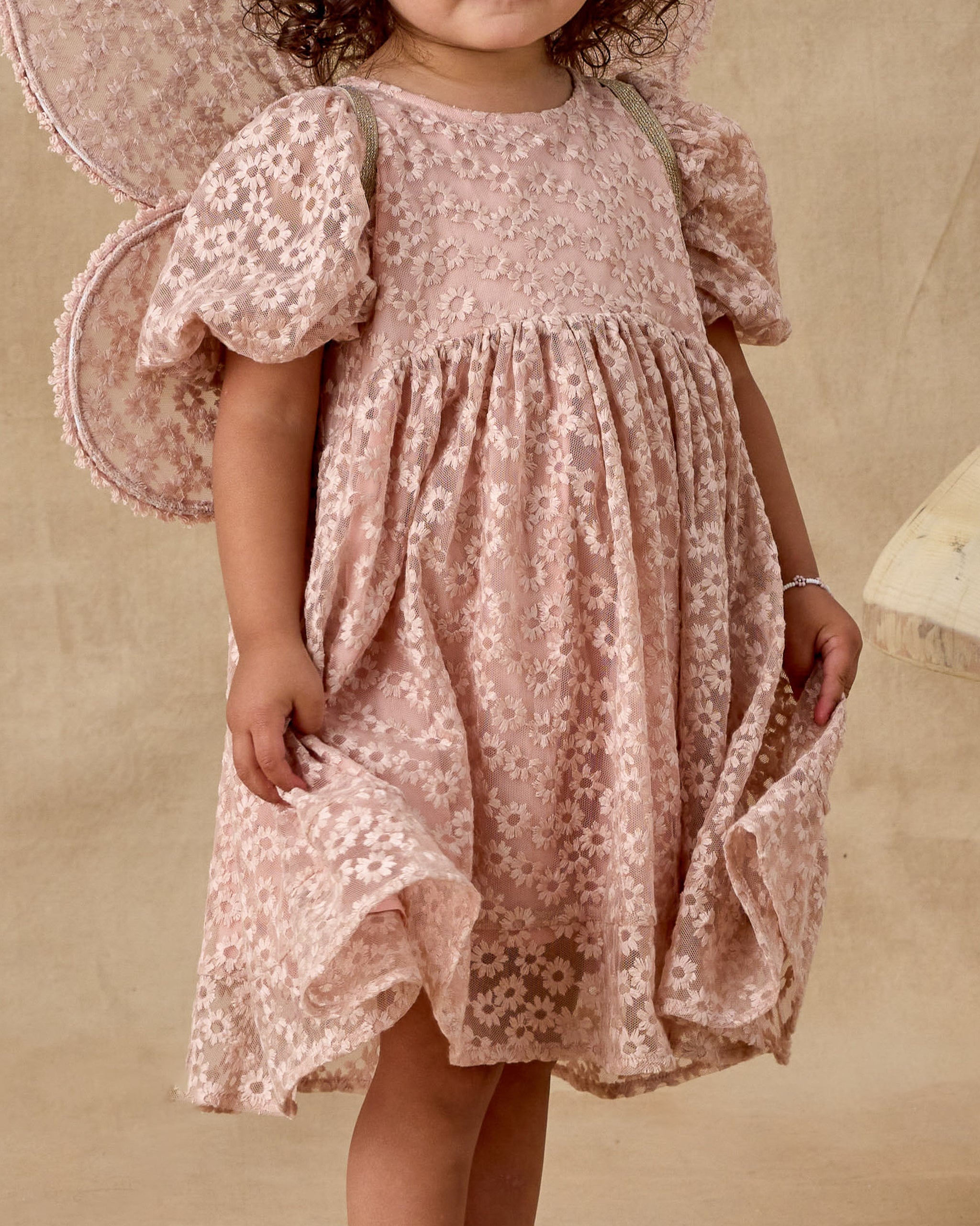 Wings | Rose Embroidered Daisy - Rylee + Cru | Kids Clothes | Trendy Baby Clothes | Modern Infant Outfits |