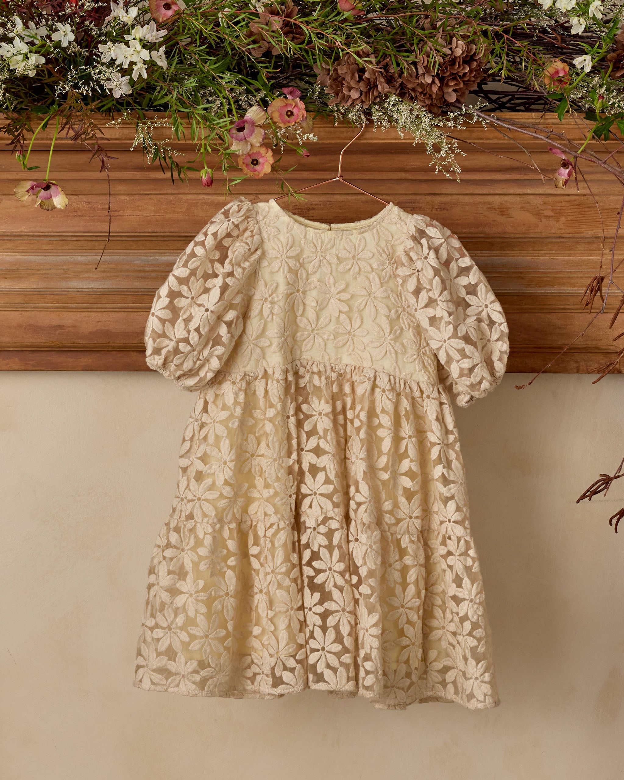 Chloe Dress | Embroidered Daisy