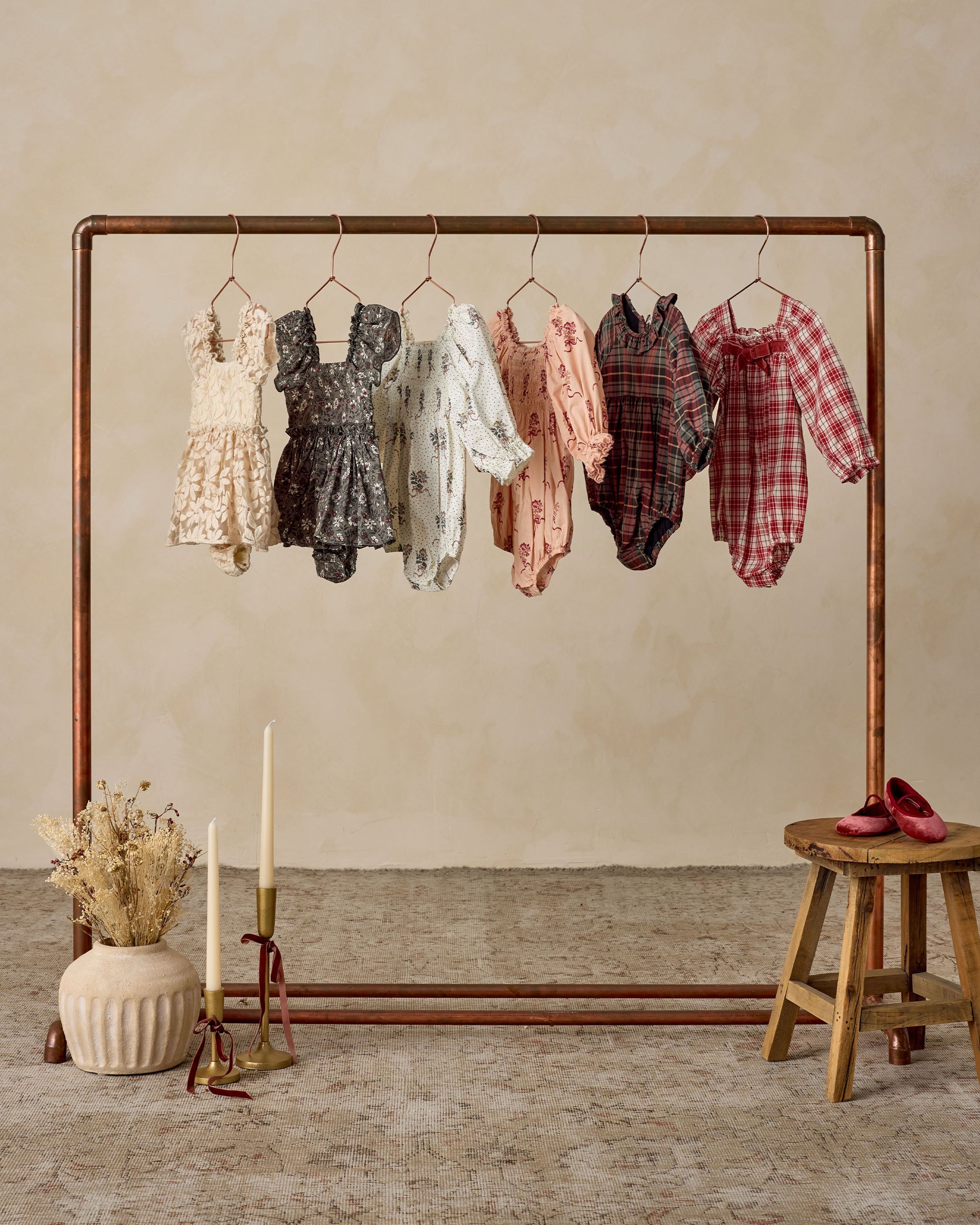 Adeline Romper | Winter Tartan
