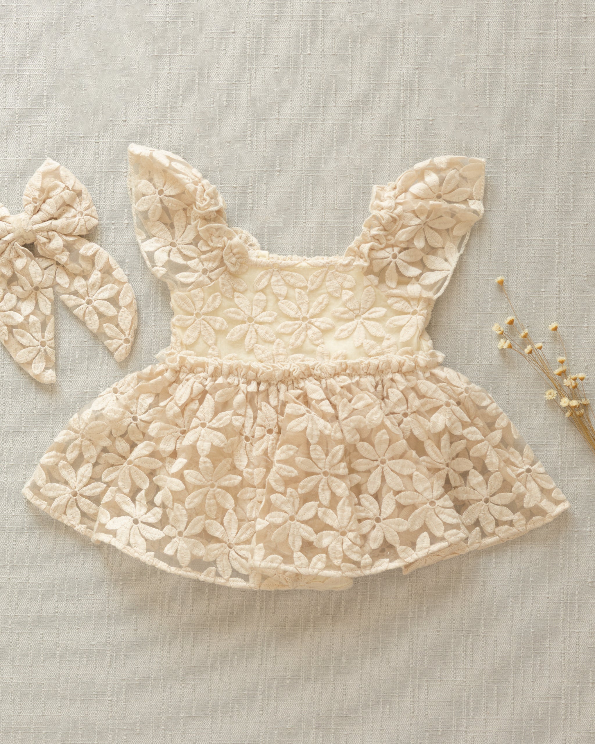 Margot Romper | Embroidered Daisy