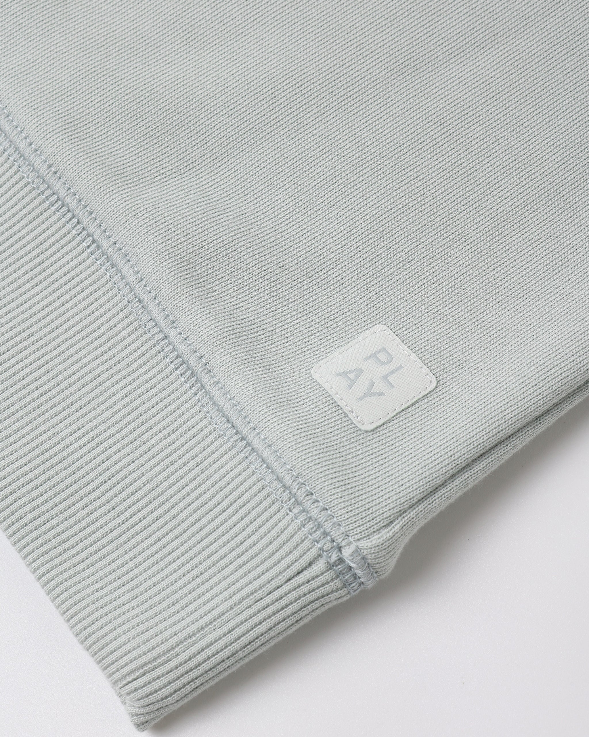 Sweat-shirt à manches courtes couleur écume de mer