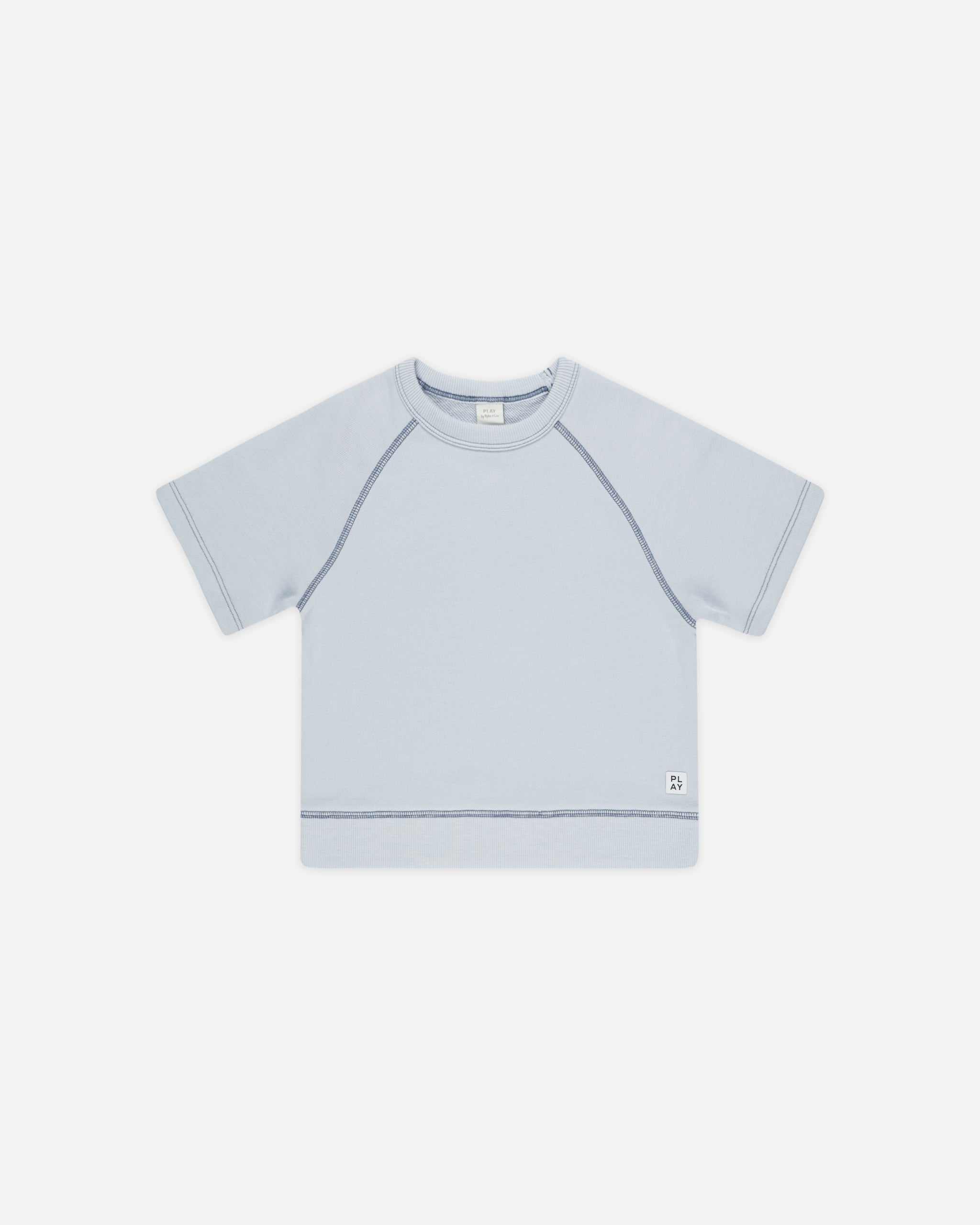 Short Sleeve Sweatshirt || Light Blue