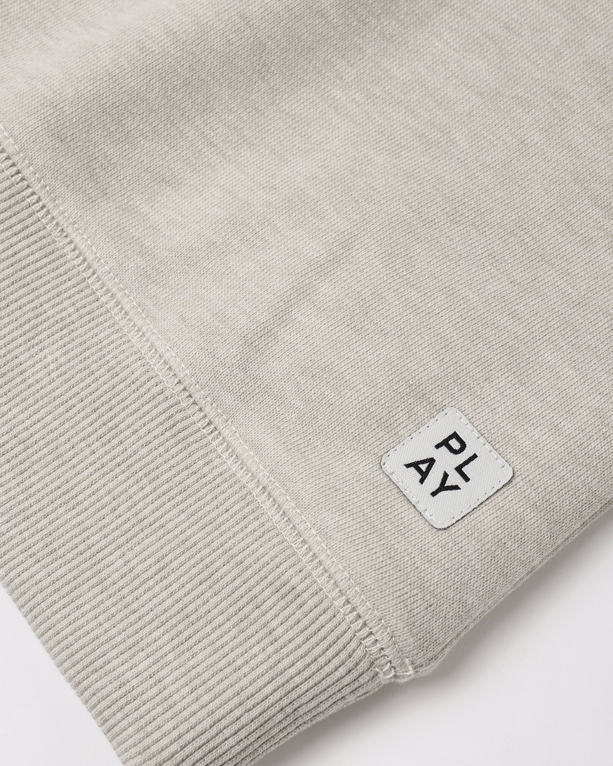 Sweat-shirt à manches courtes couleur avoine chinée