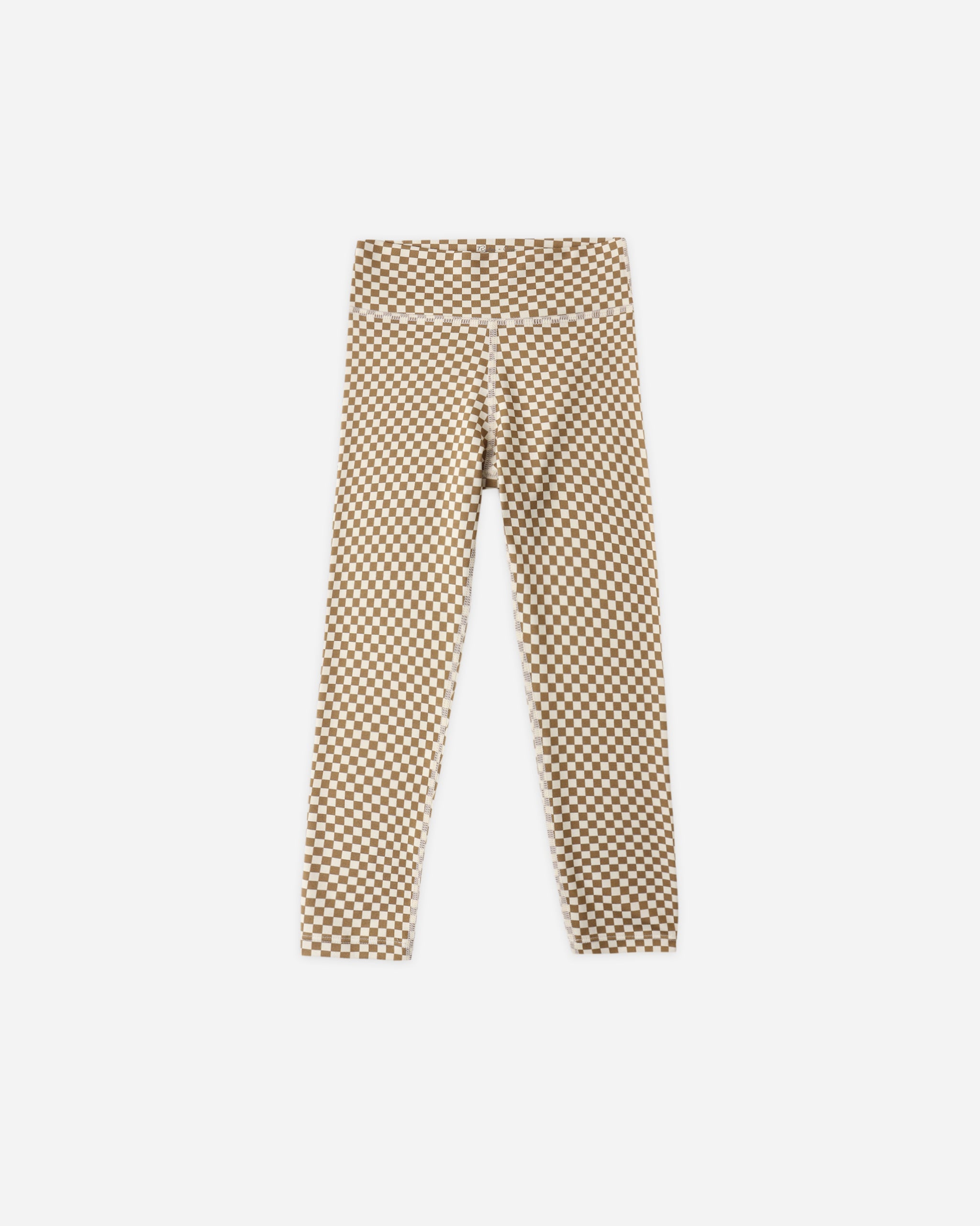 Basic Legging Ocre Check - Rylee + Cru | Kids Clothes | Trendy Baby Clothes | Modern Infant Outfits |