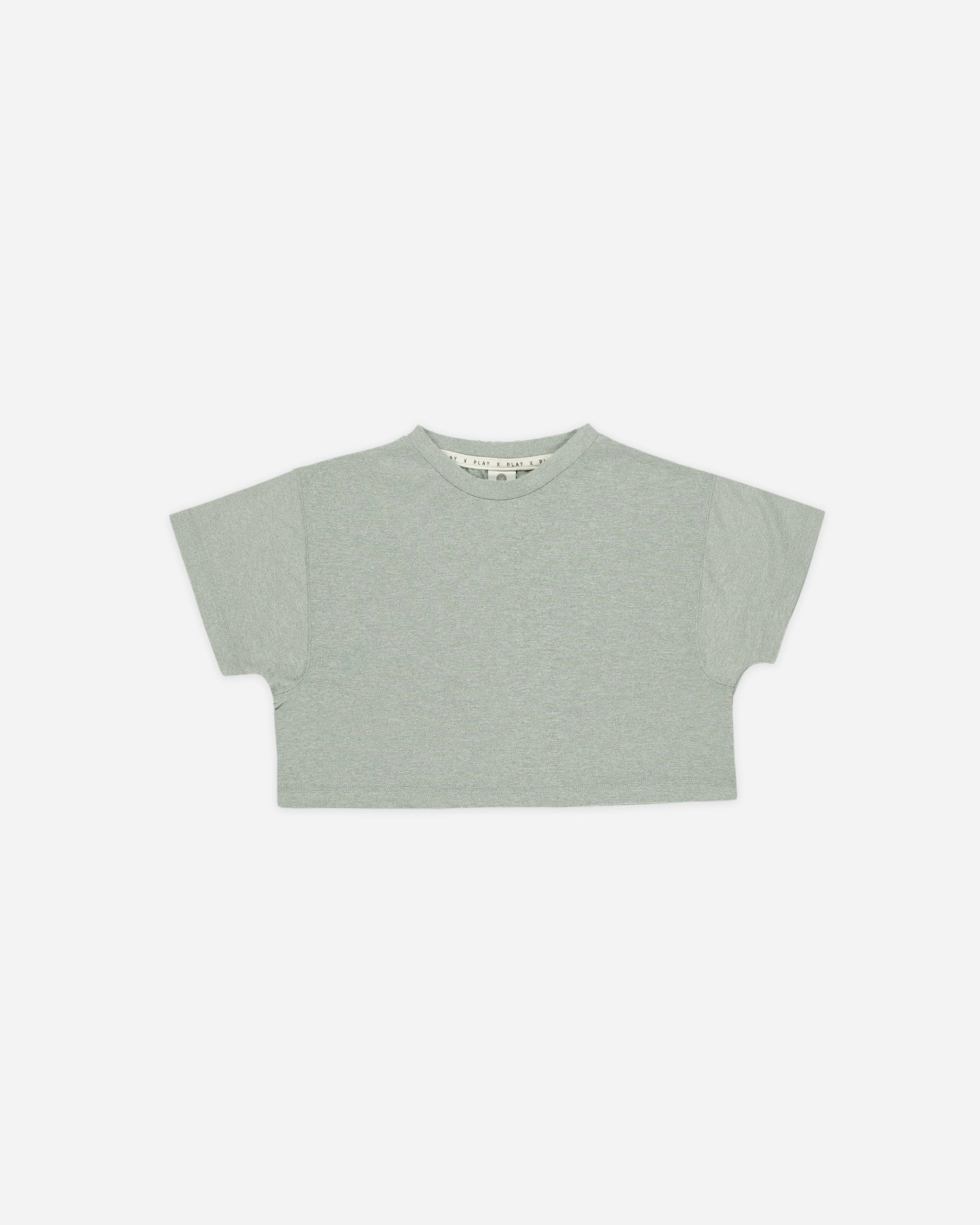 Tech Crop Tee || Heathered Seafoam