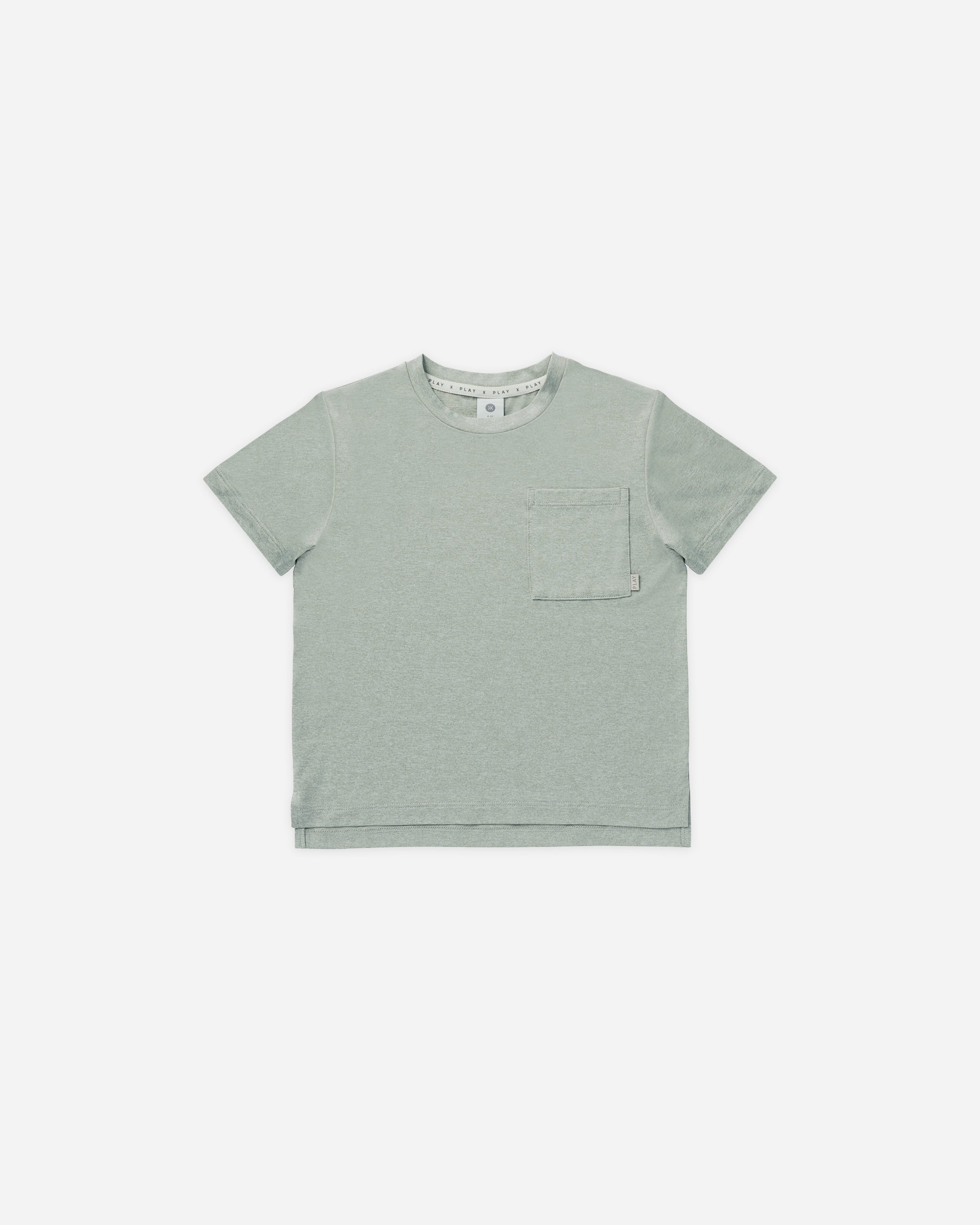 Cove Essential Pocket Tee Heathered Sea Green - Rylee + Cru | Kids Clothes | Trendy Baby Clothes | Modern Infant Outfits |