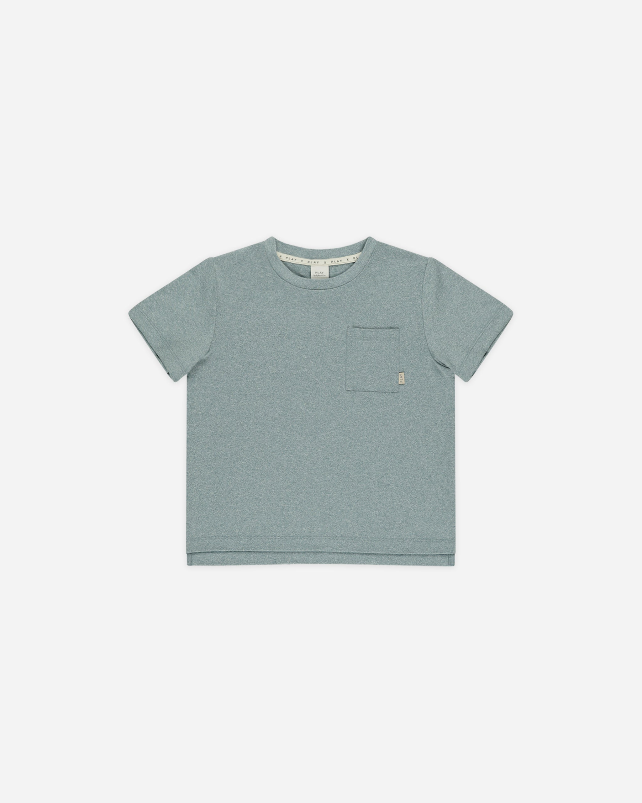 Cove Essential Pocket Tee || Heathered Ocean