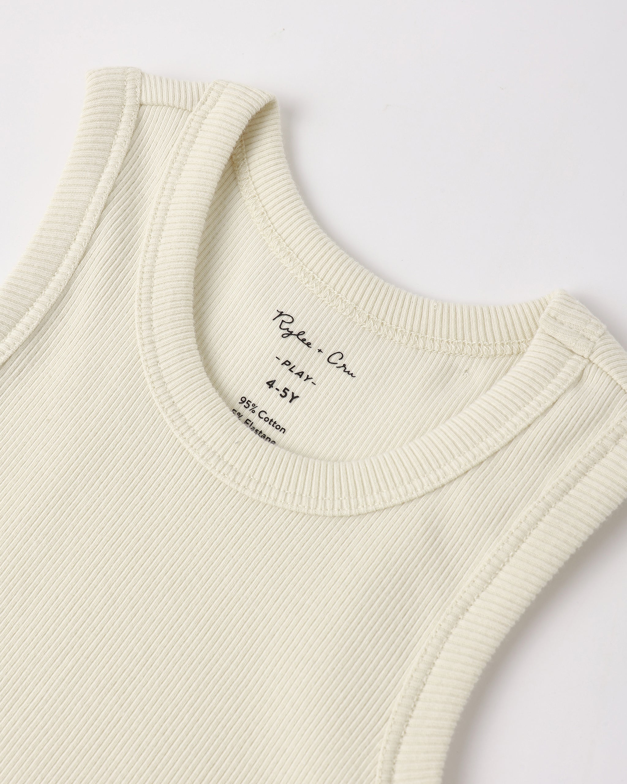 Ensemble débardeur côtelé naturel, bleu marine chiné