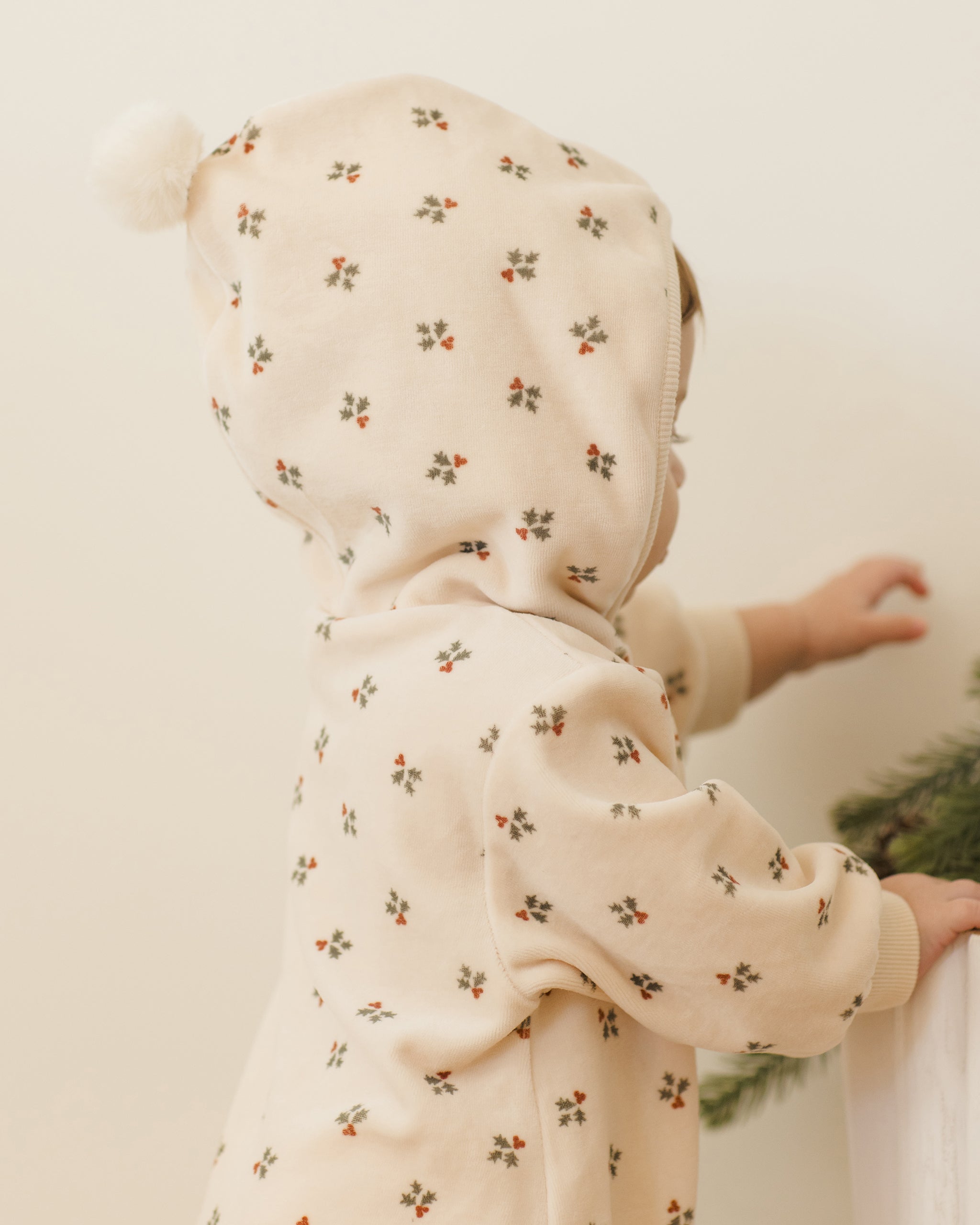 Velour Zip Jumpsuit || Holly Berry