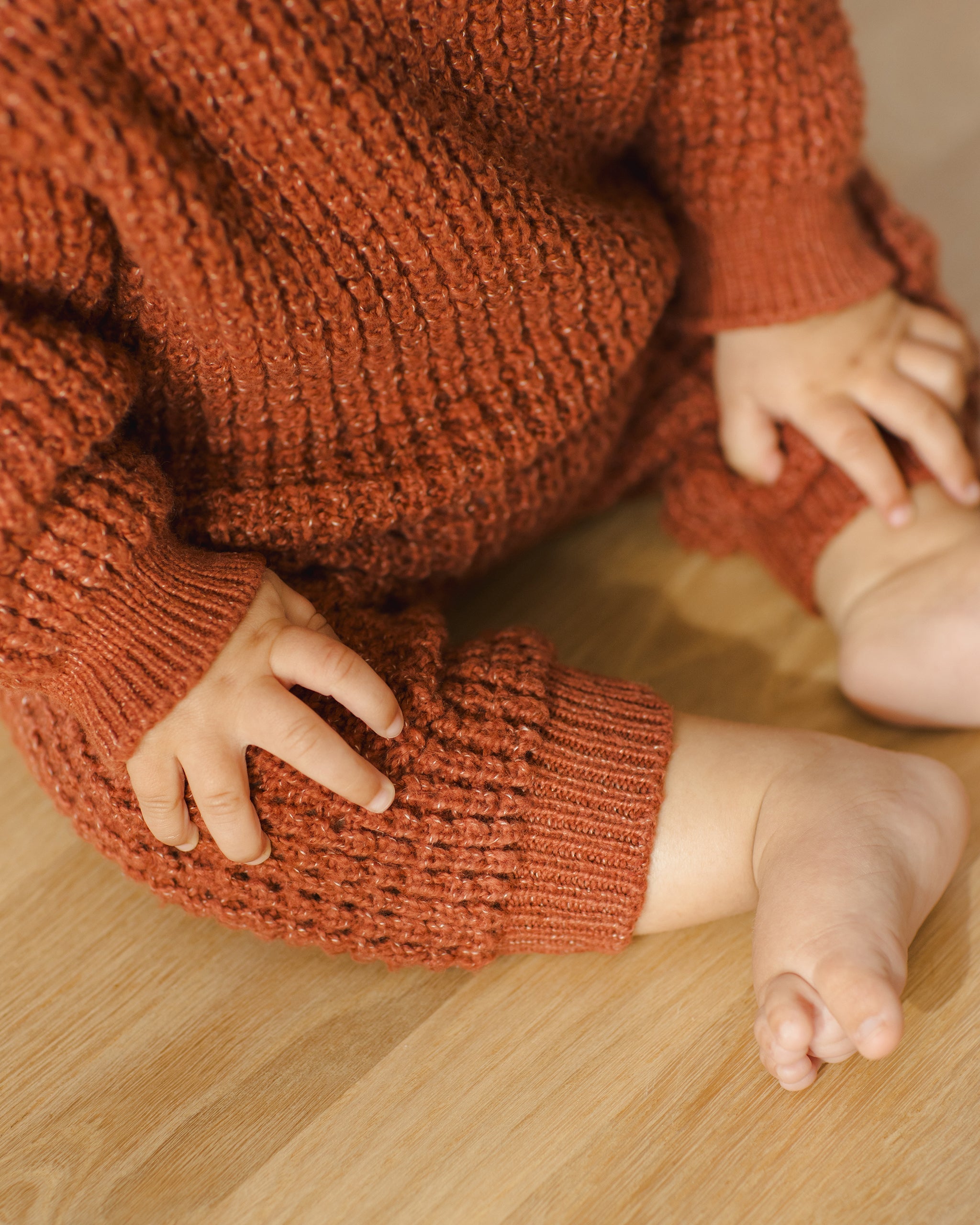 Chunky Knit Pant || Cranberry