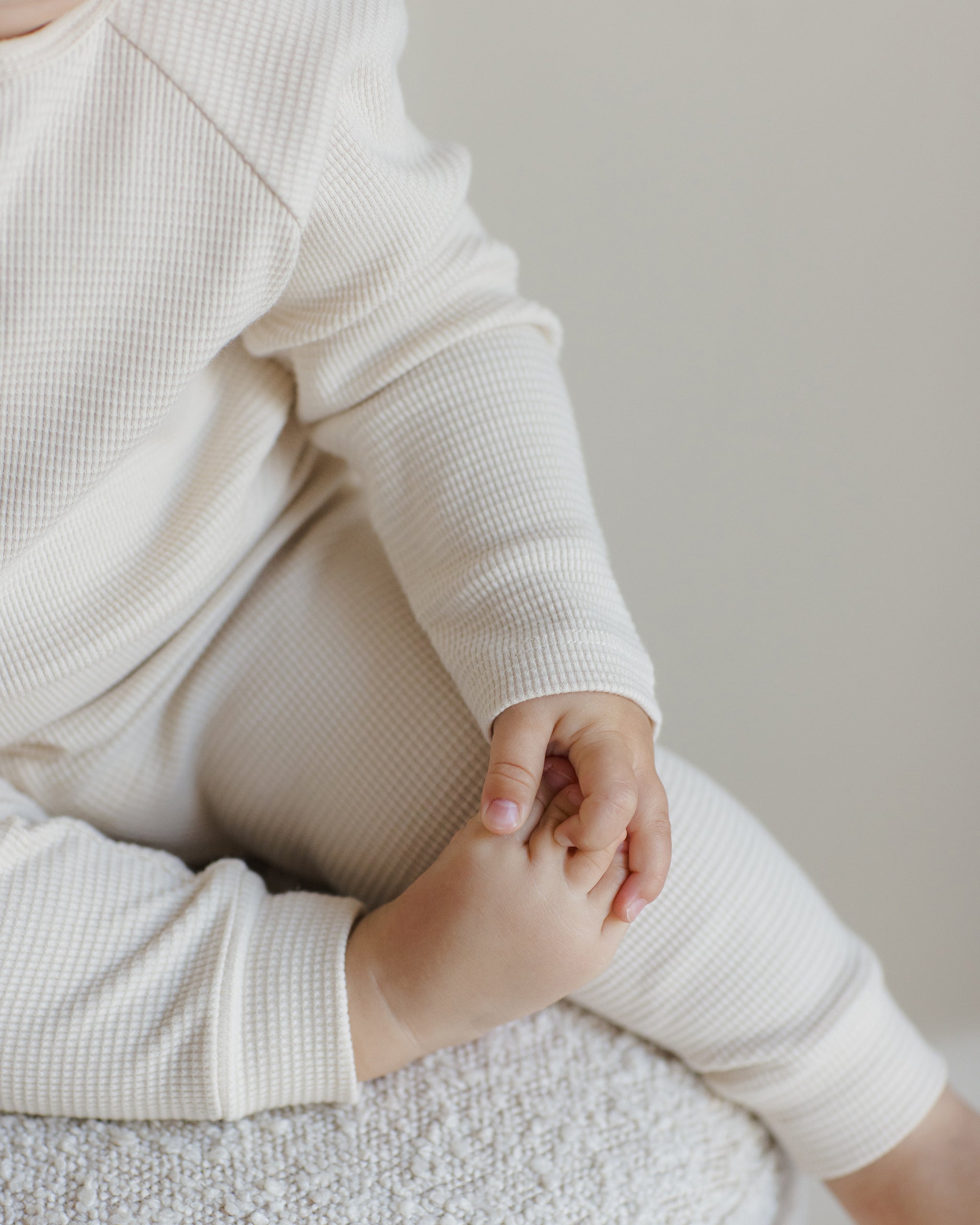 Haut en tricot Henley || Naturel