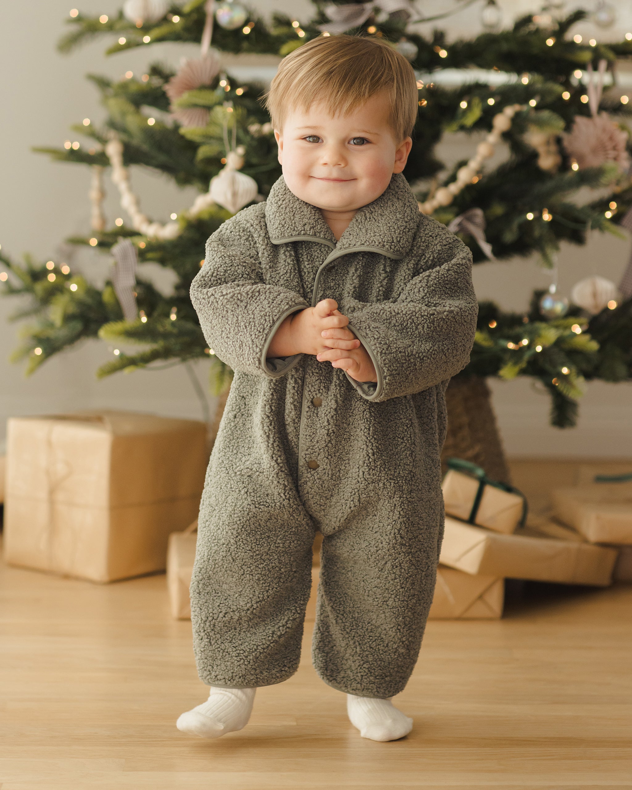 Shearling Jumpsuit || Forest