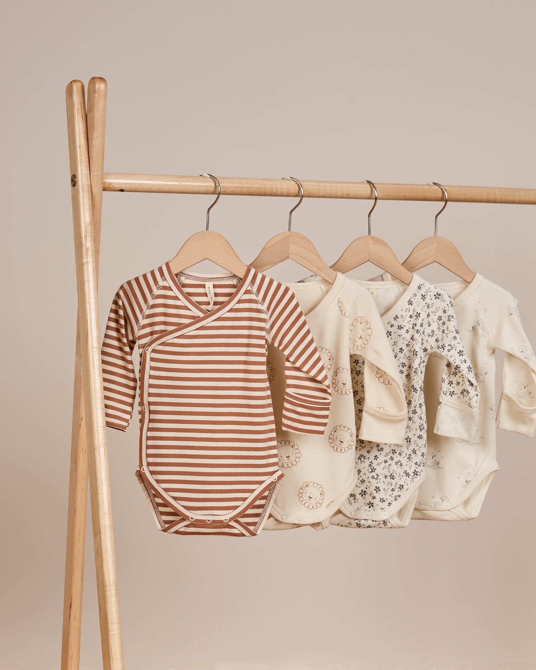 Side Snap Bodysuit || Cinnamon Stripe