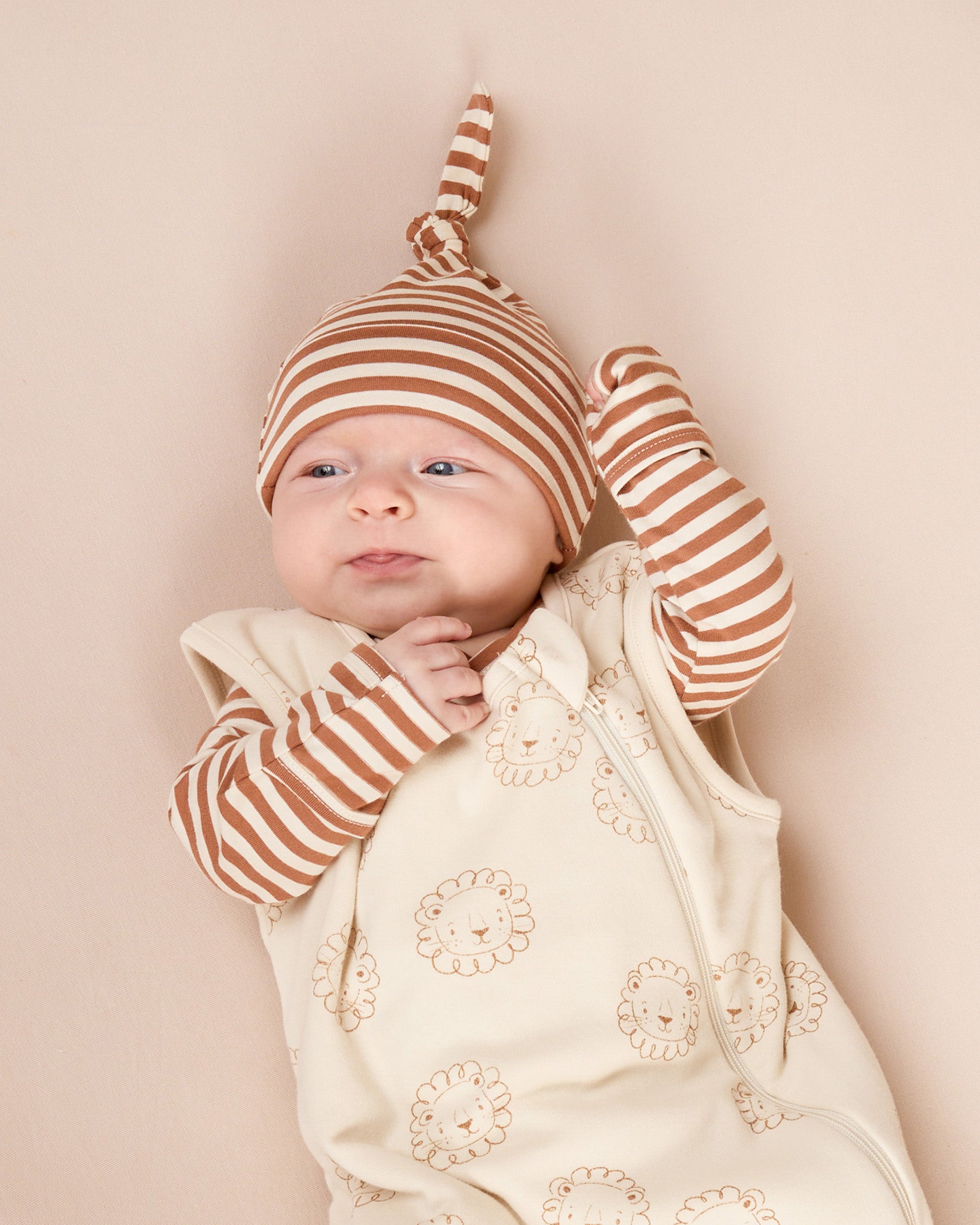 Side Snap Bodysuit || Cinnamon Stripe