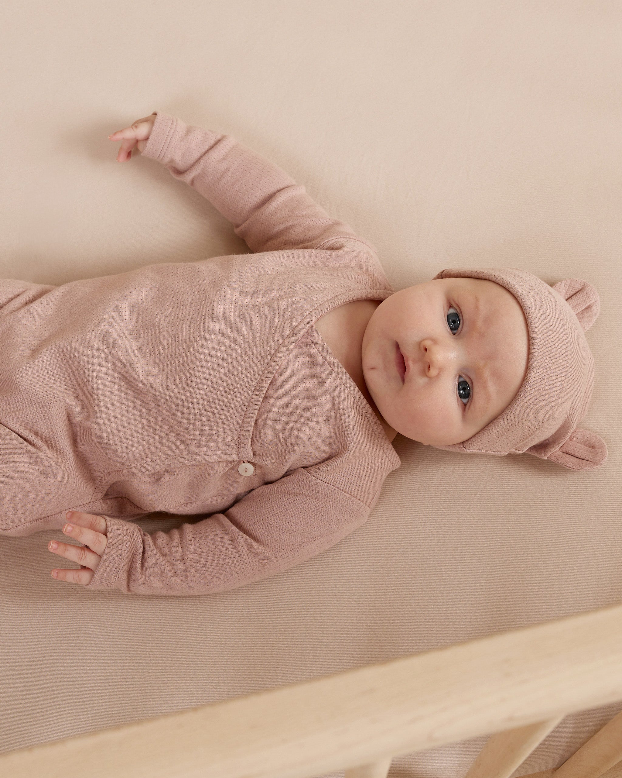 Baby Bear Beanie || Mauve