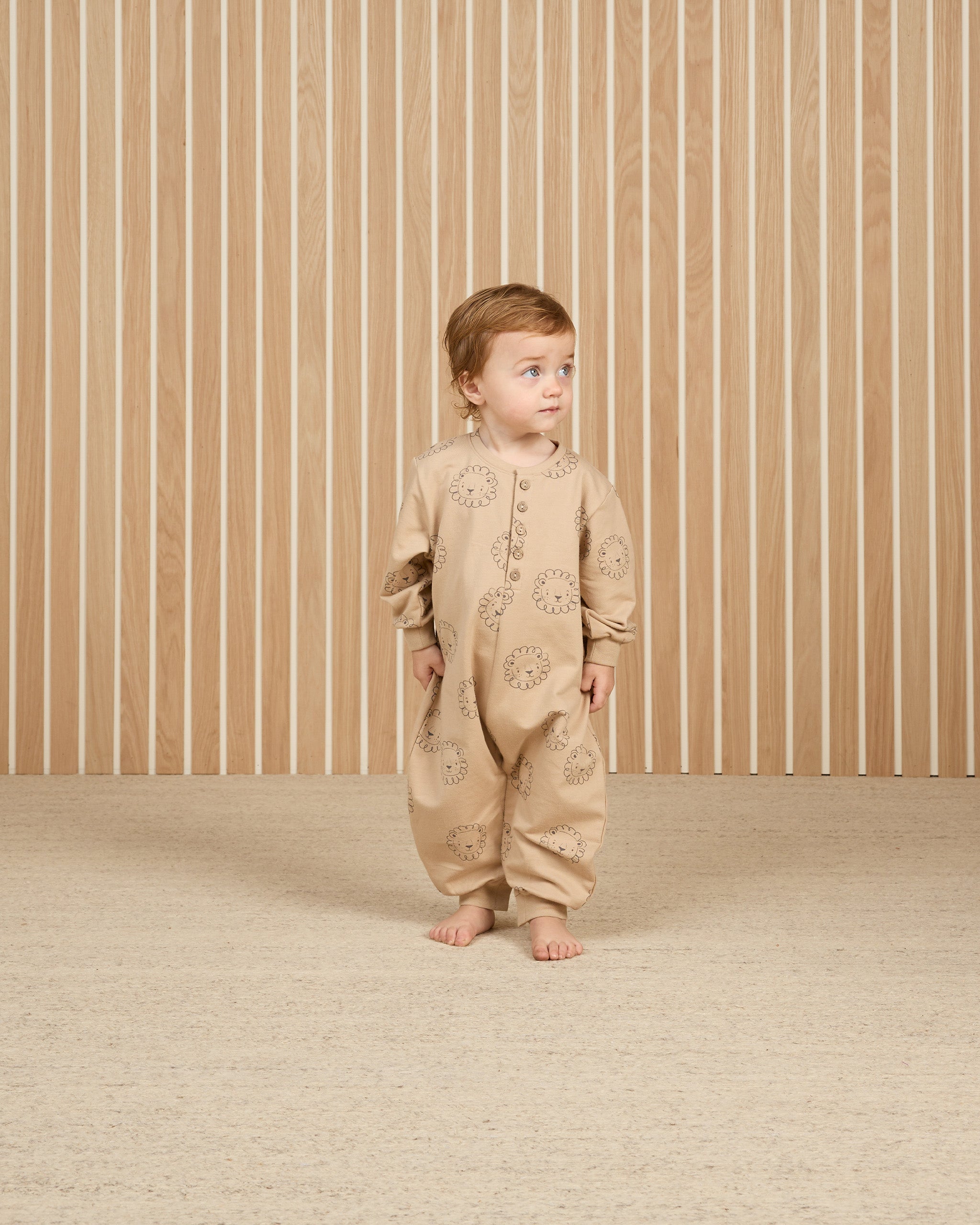 Relaxed Fleece Jumpsuit || Lions