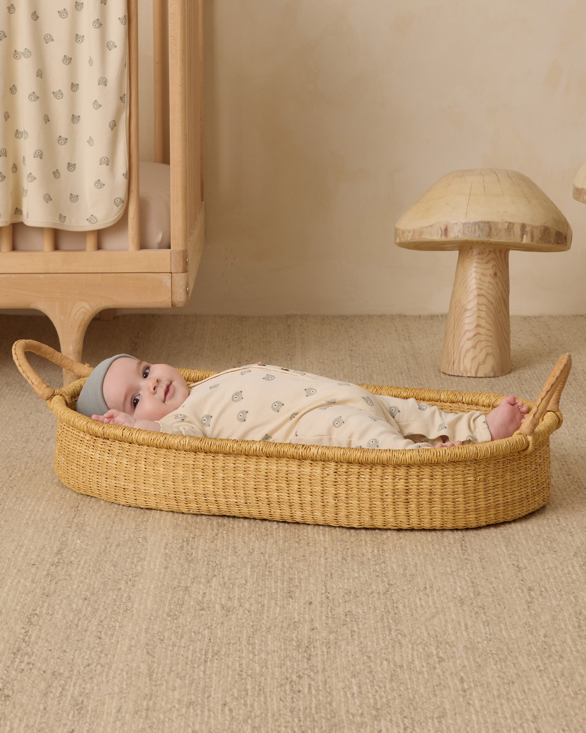 Bonnet noué pour bébé || Bleu acier