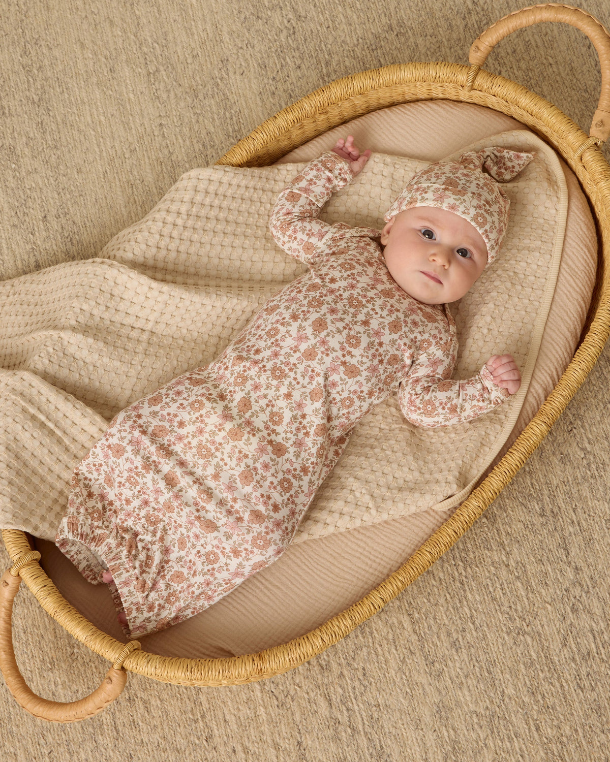 Ensemble bébé en bambou, robe et bonnet || Bloom