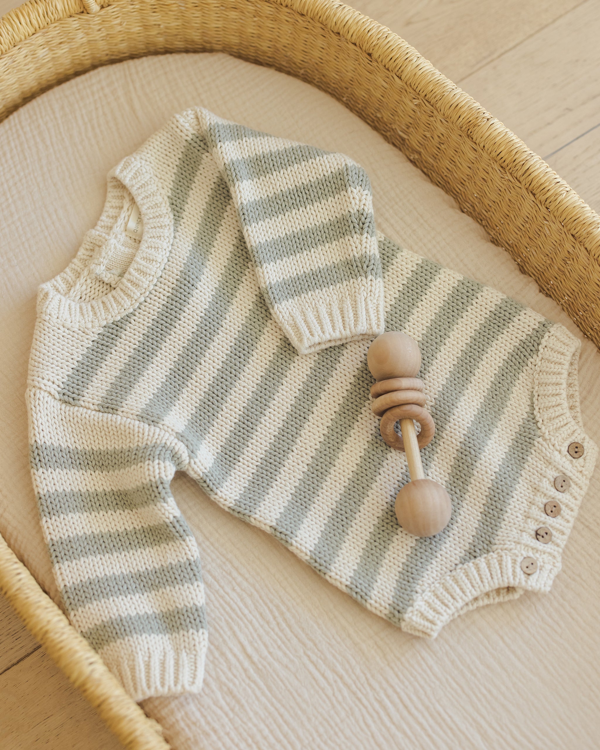 Rex Romper || Fern Stripe