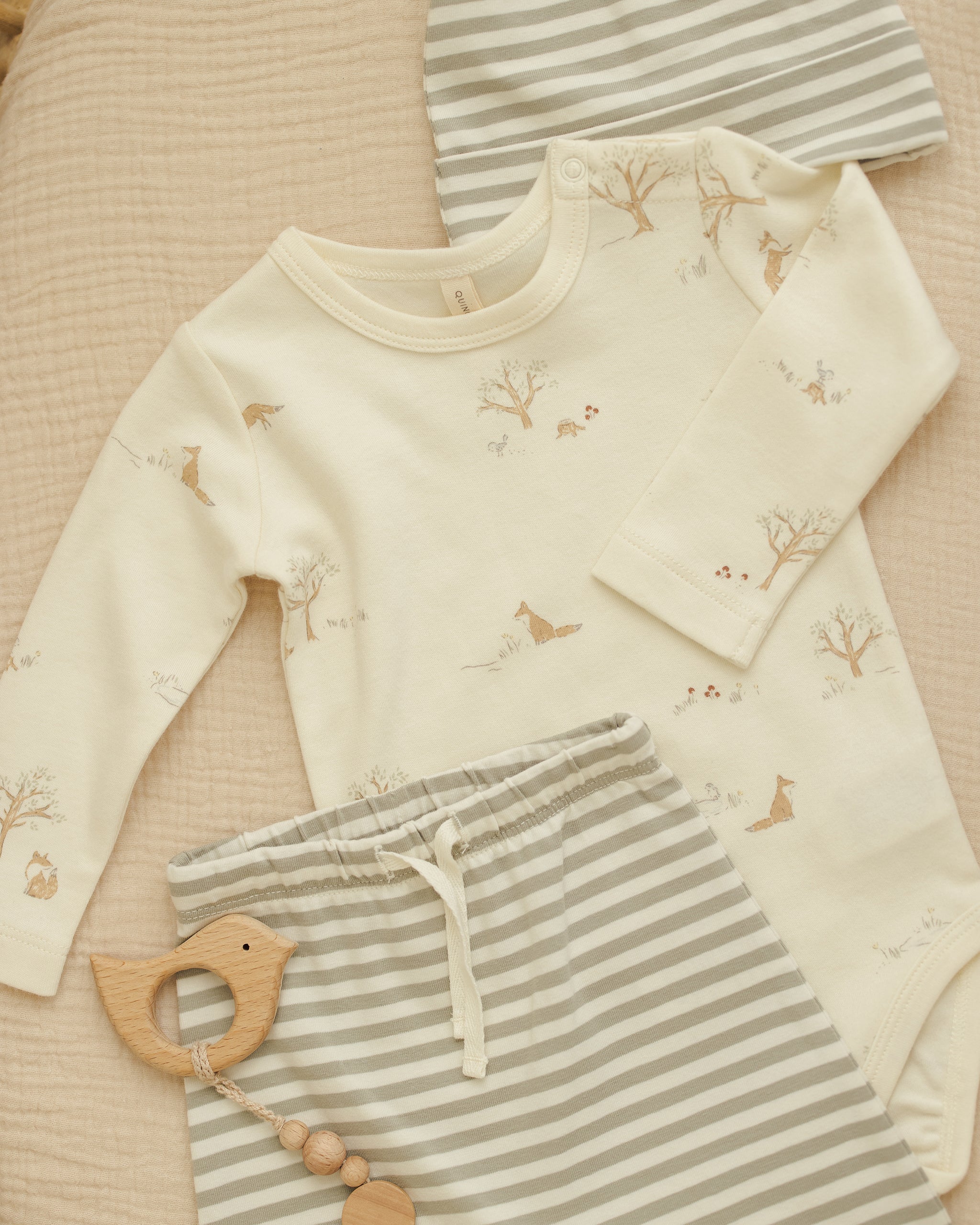 Drawstring Pant || Fern Stripe
