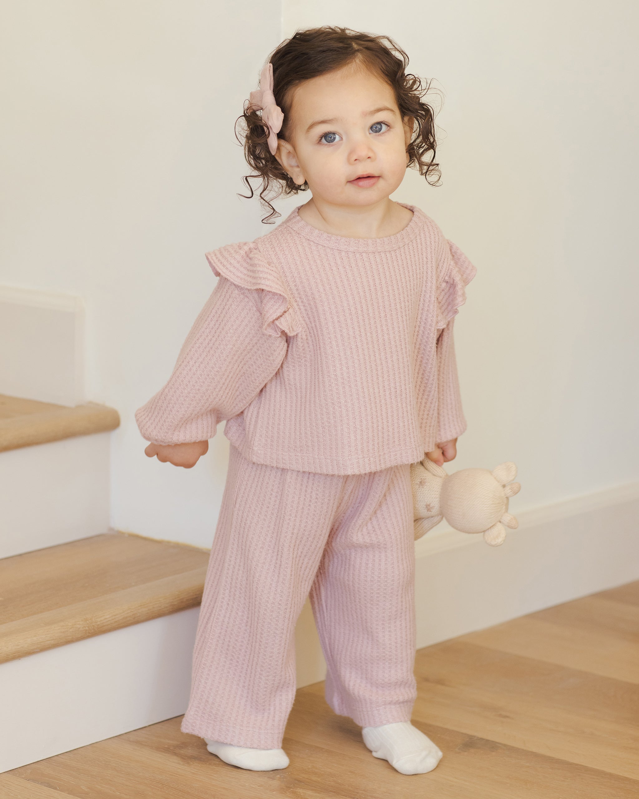 Ensemble douillet à volants || Rose