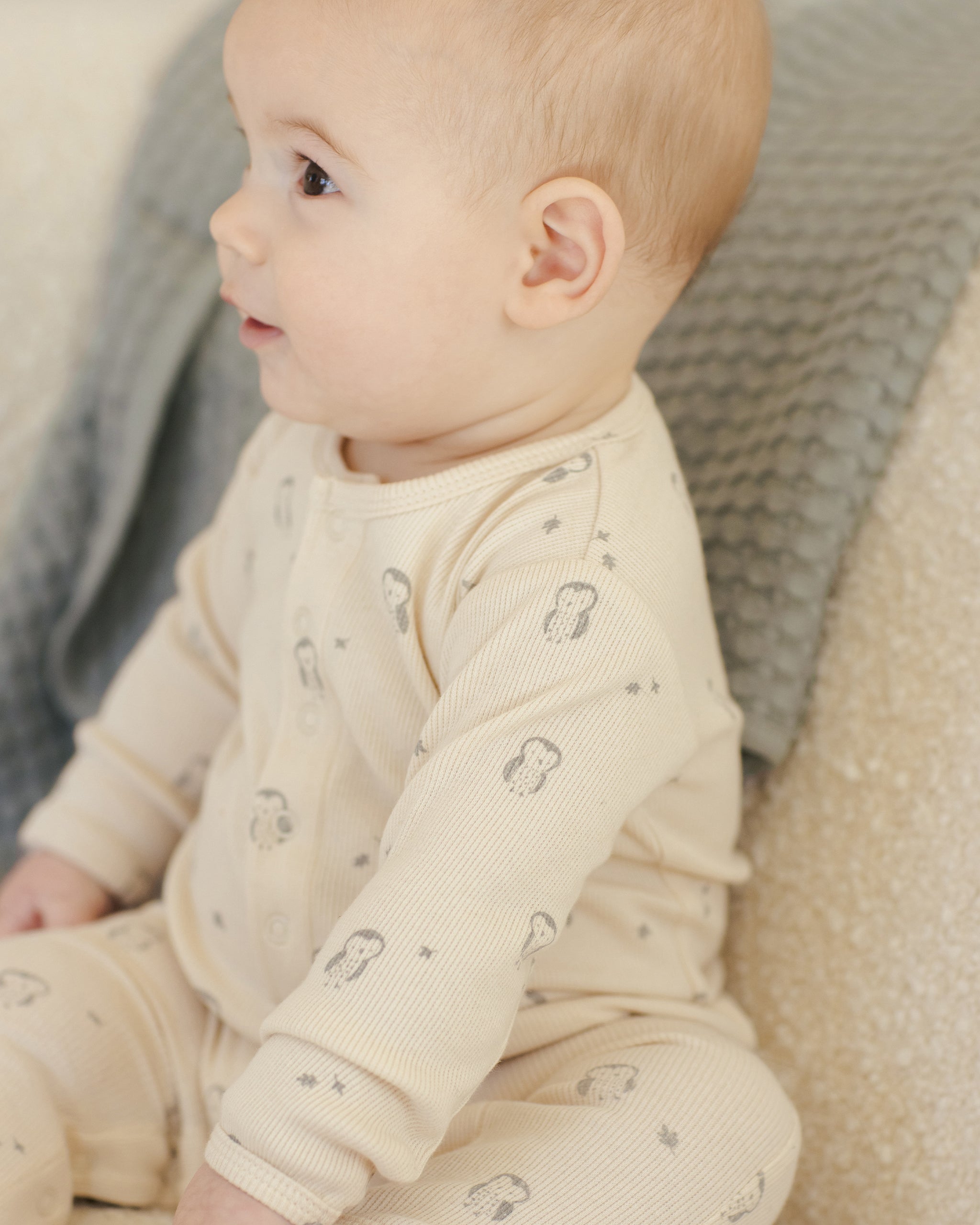 Waffle Baby Blanket || Steel Blue