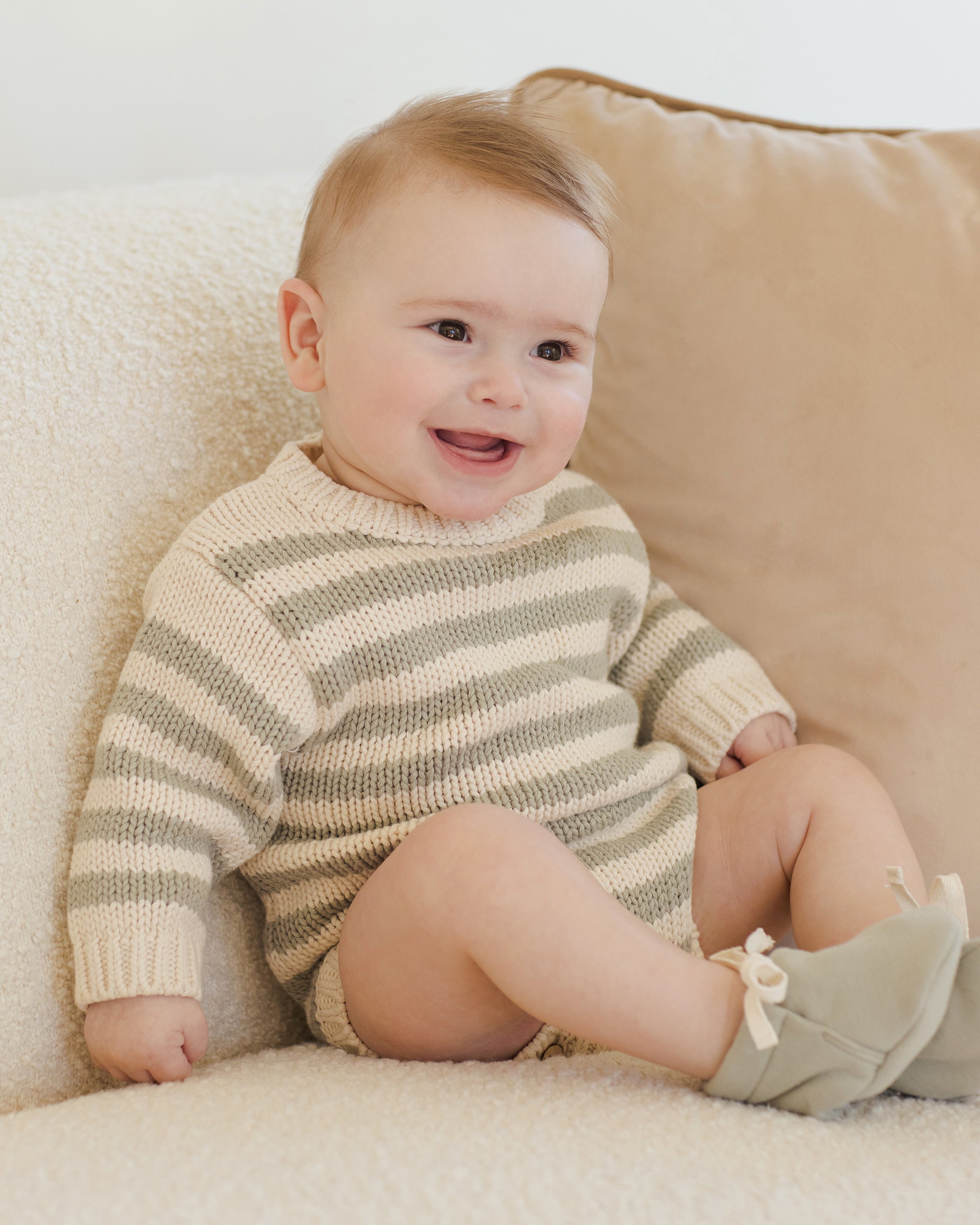 Rex Romper || Fern Stripe