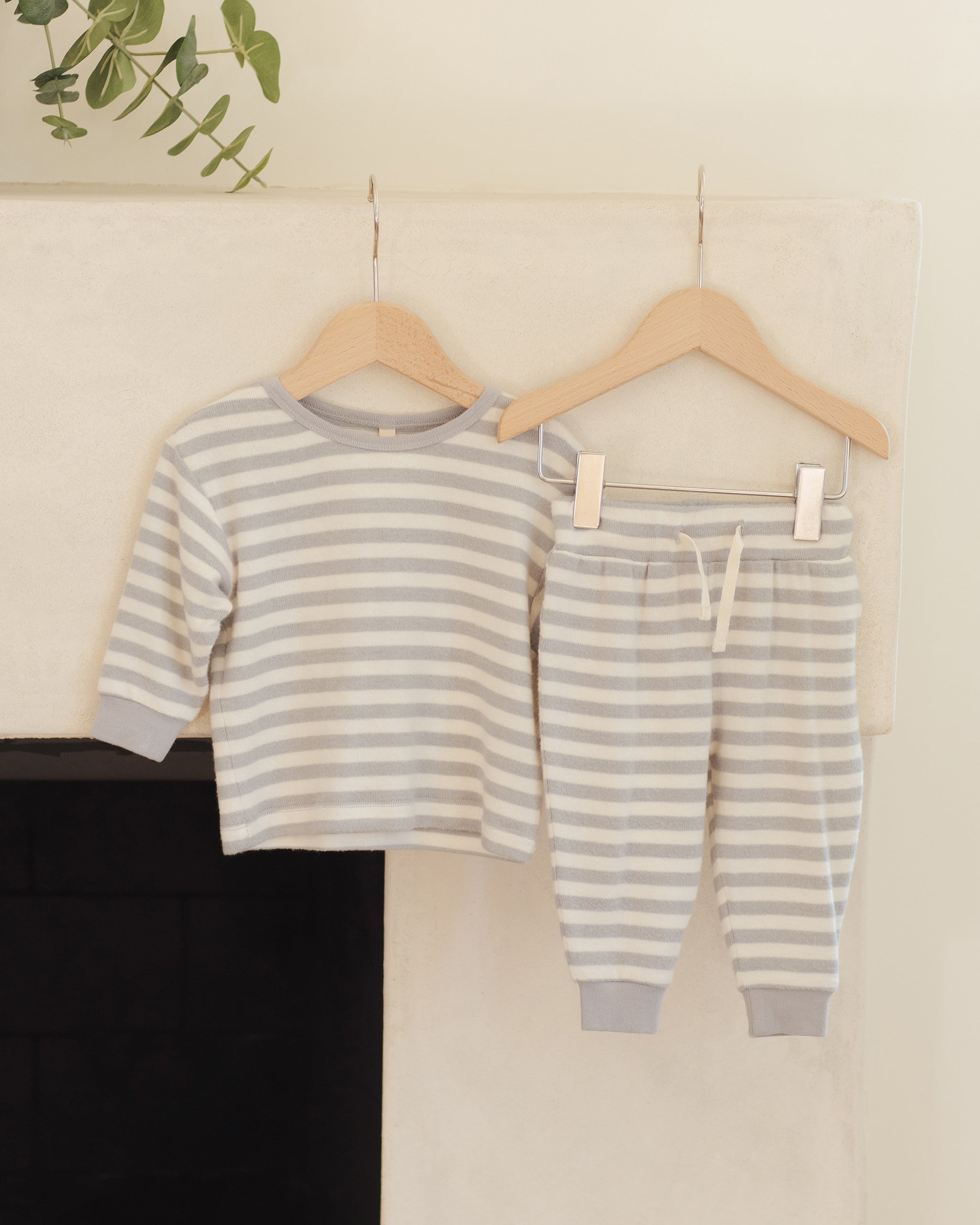 Ensemble douillet || Rayures bleues