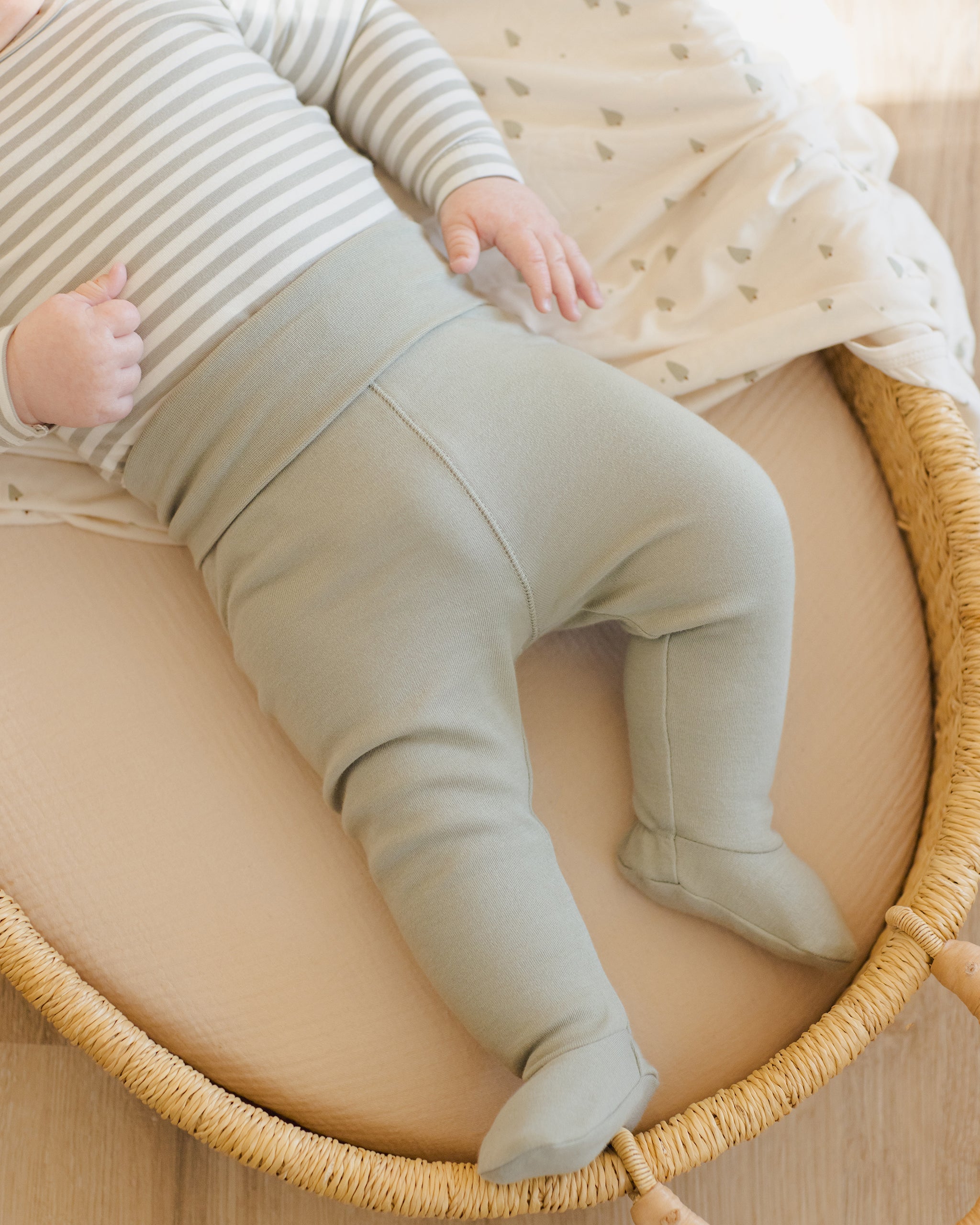 Side Snap Bodysuit + Pant Set || Fern Stripe