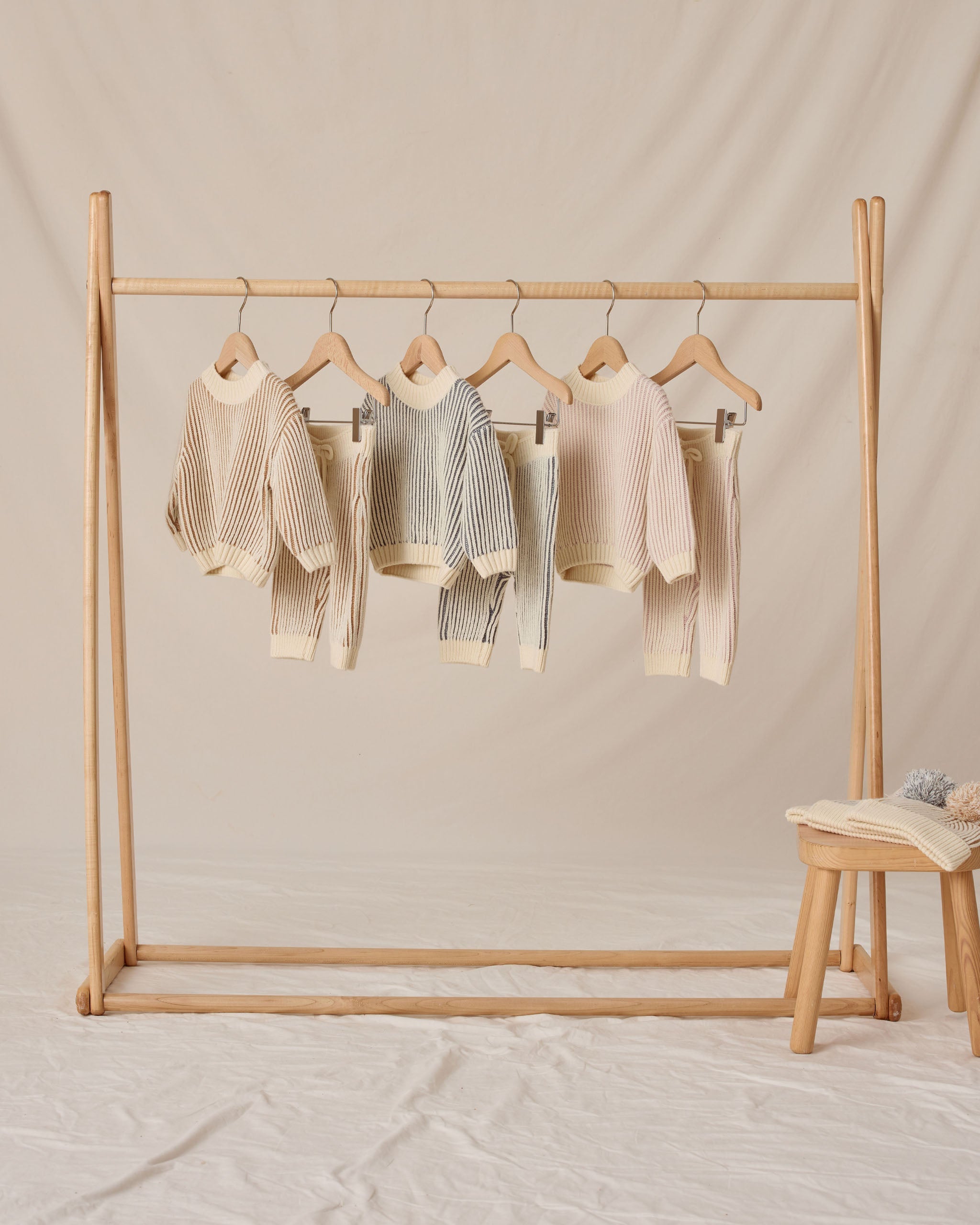 Chunky Knit Pant || Gold