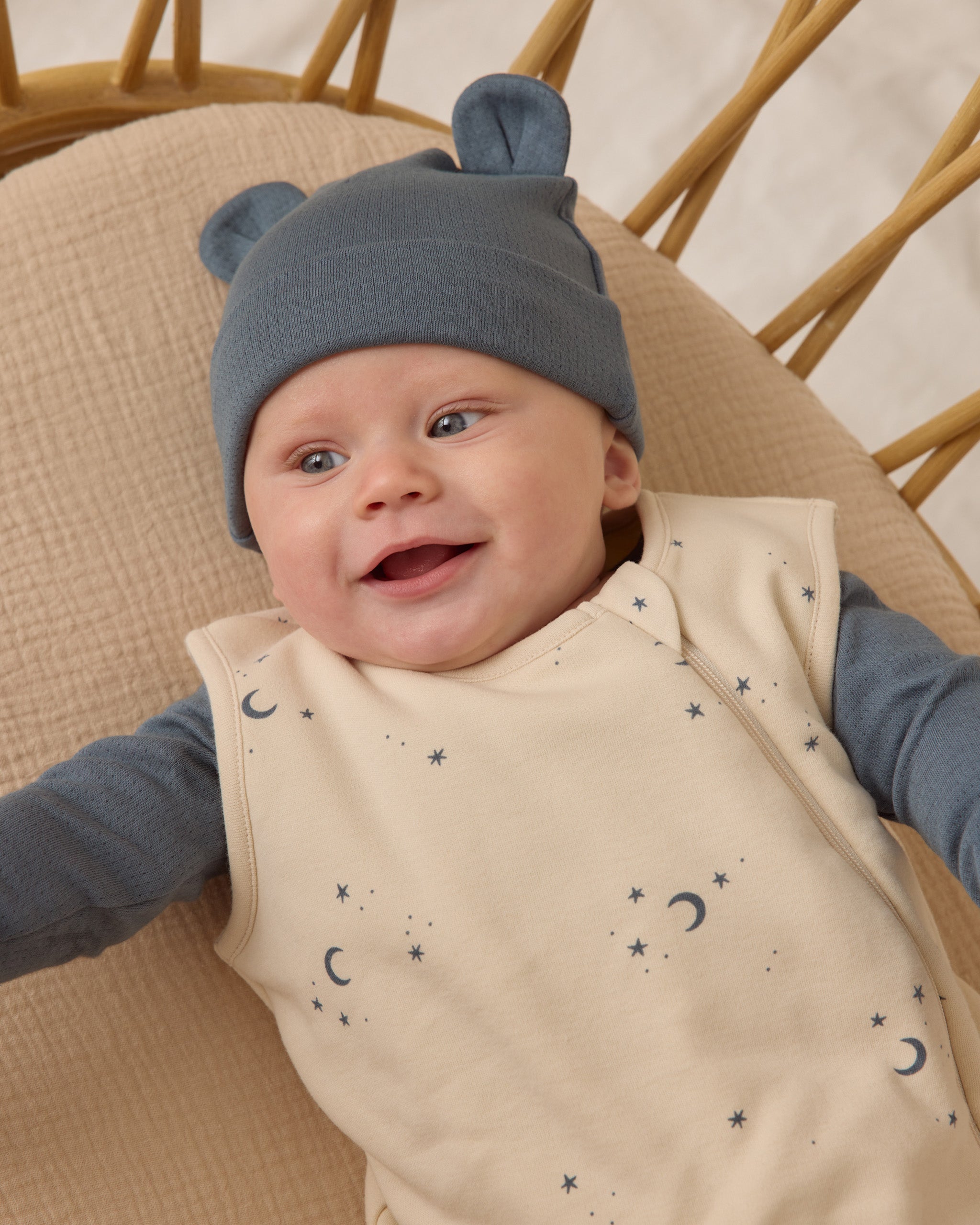 Baby Bear Beanie || Ocean - Rylee + Cru | Kids Clothes | Trendy Baby Clothes | Modern Infant Outfits |