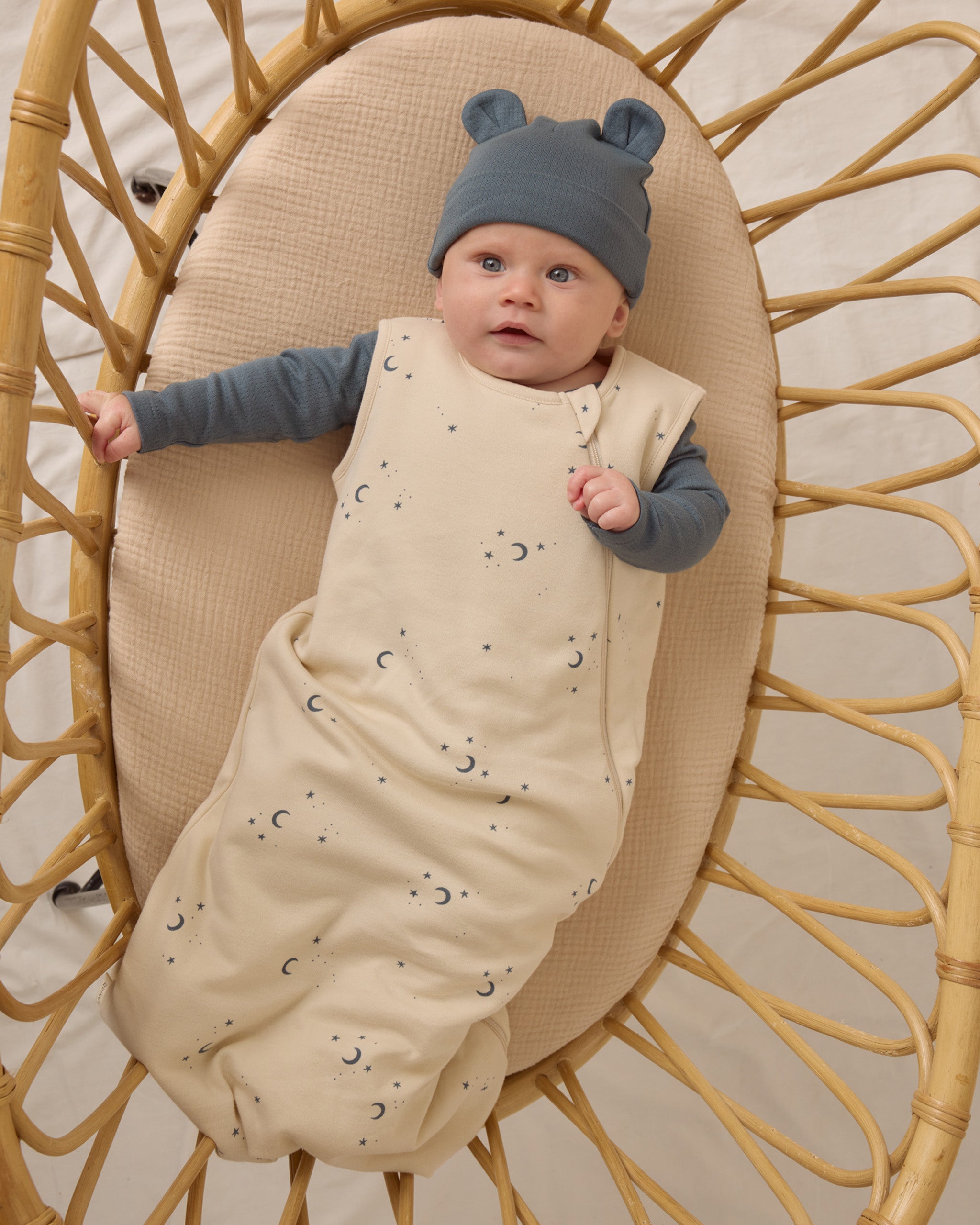 Baby Bear Beanie || Ocean - Rylee + Cru | Kids Clothes | Trendy Baby Clothes | Modern Infant Outfits |