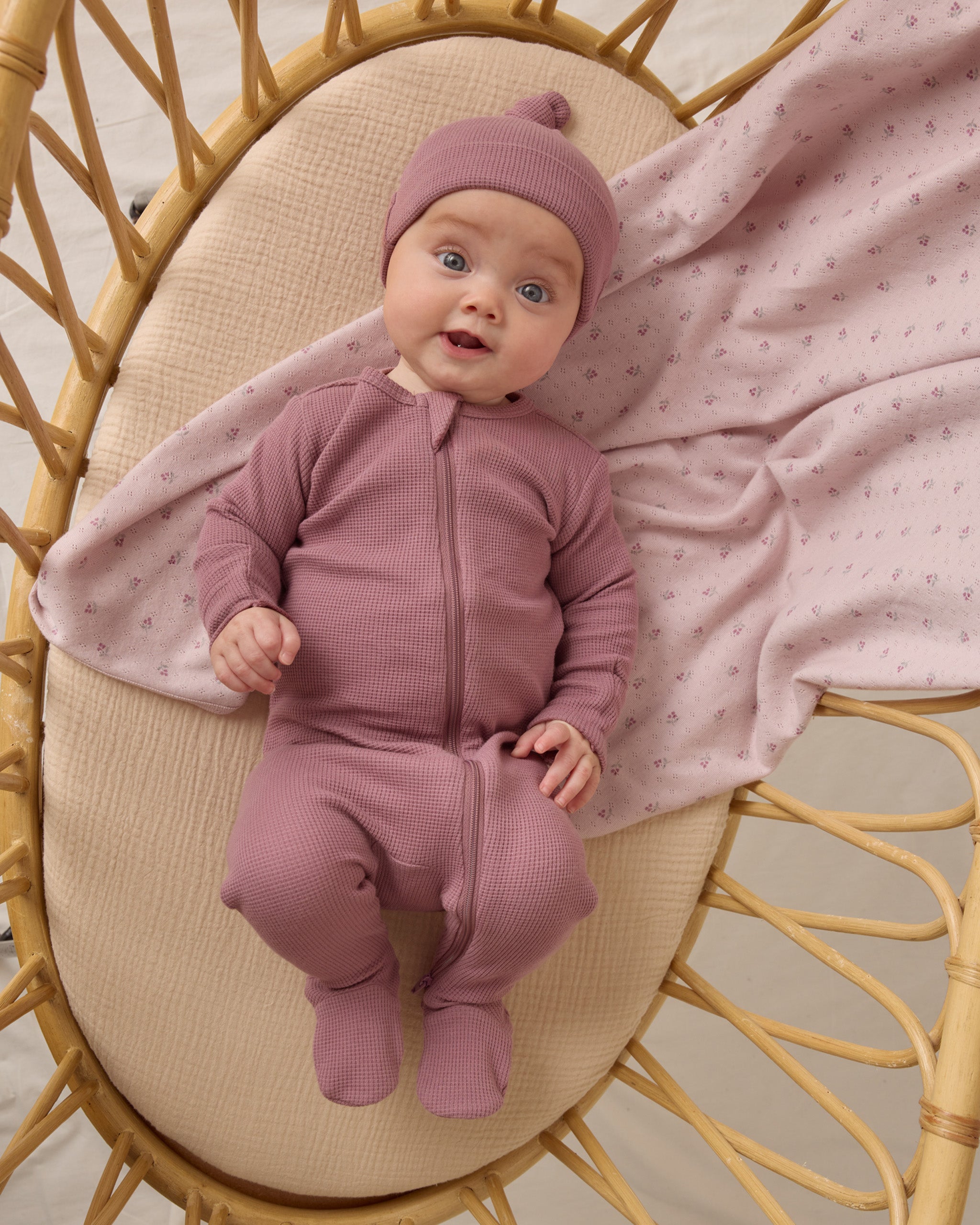 Pointelle Baby Blanket || Lilac Ditsy - Rylee + Cru | Kids Clothes | Trendy Baby Clothes | Modern Infant Outfits |