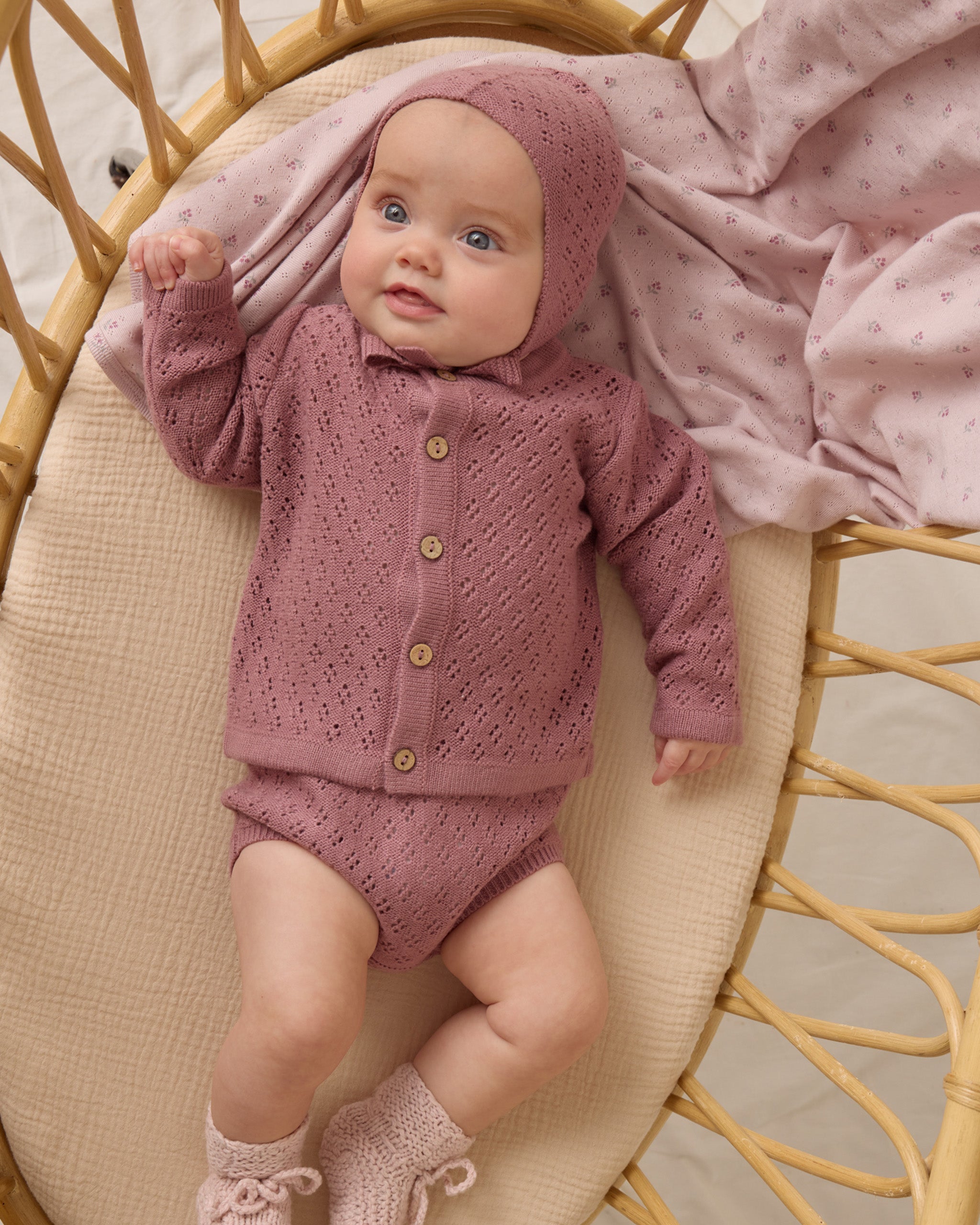 Knit Bonnet || Mulberry - Rylee + Cru | Kids Clothes | Trendy Baby Clothes | Modern Infant Outfits |
