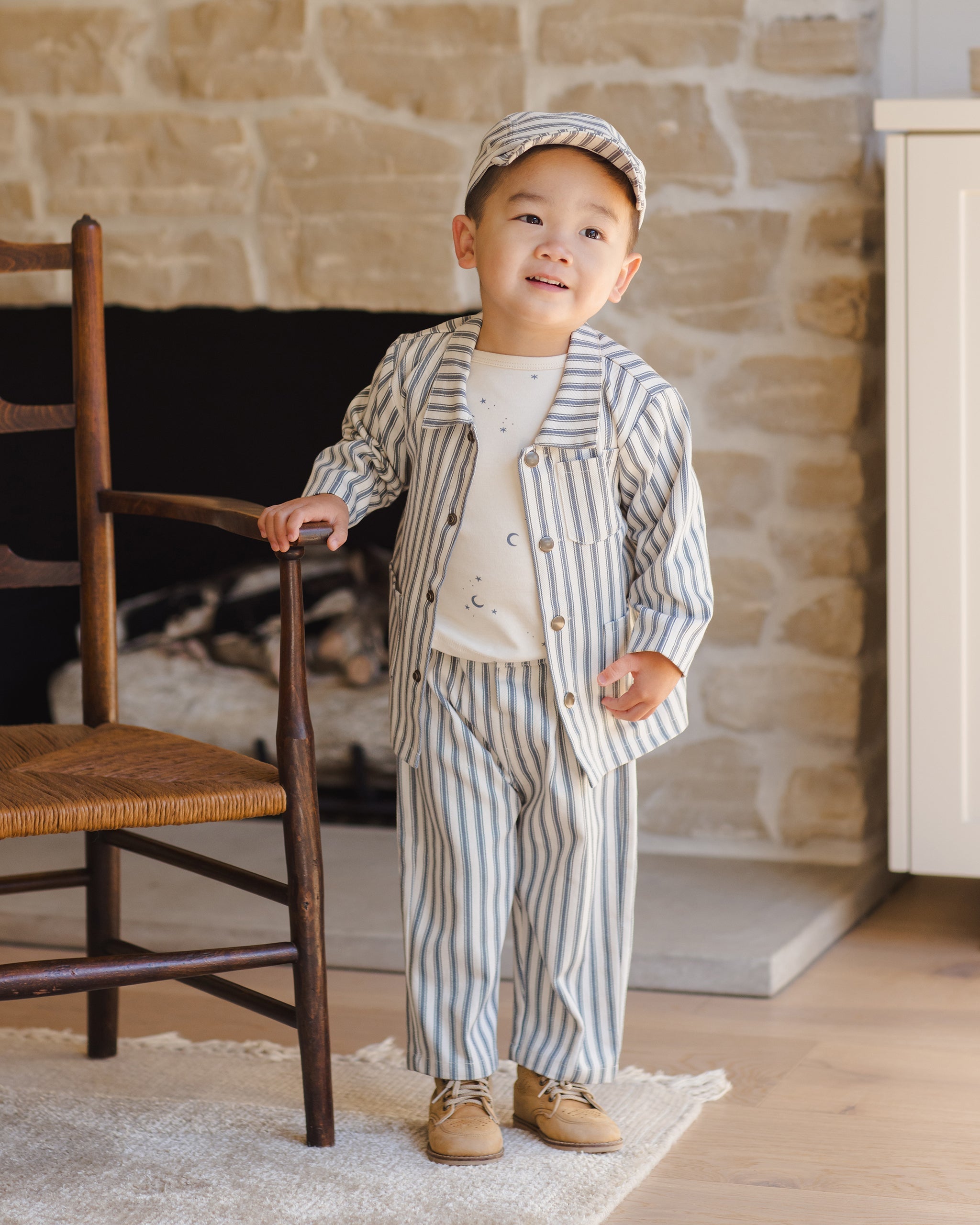Utility Jacket || Ocean Pinstripe