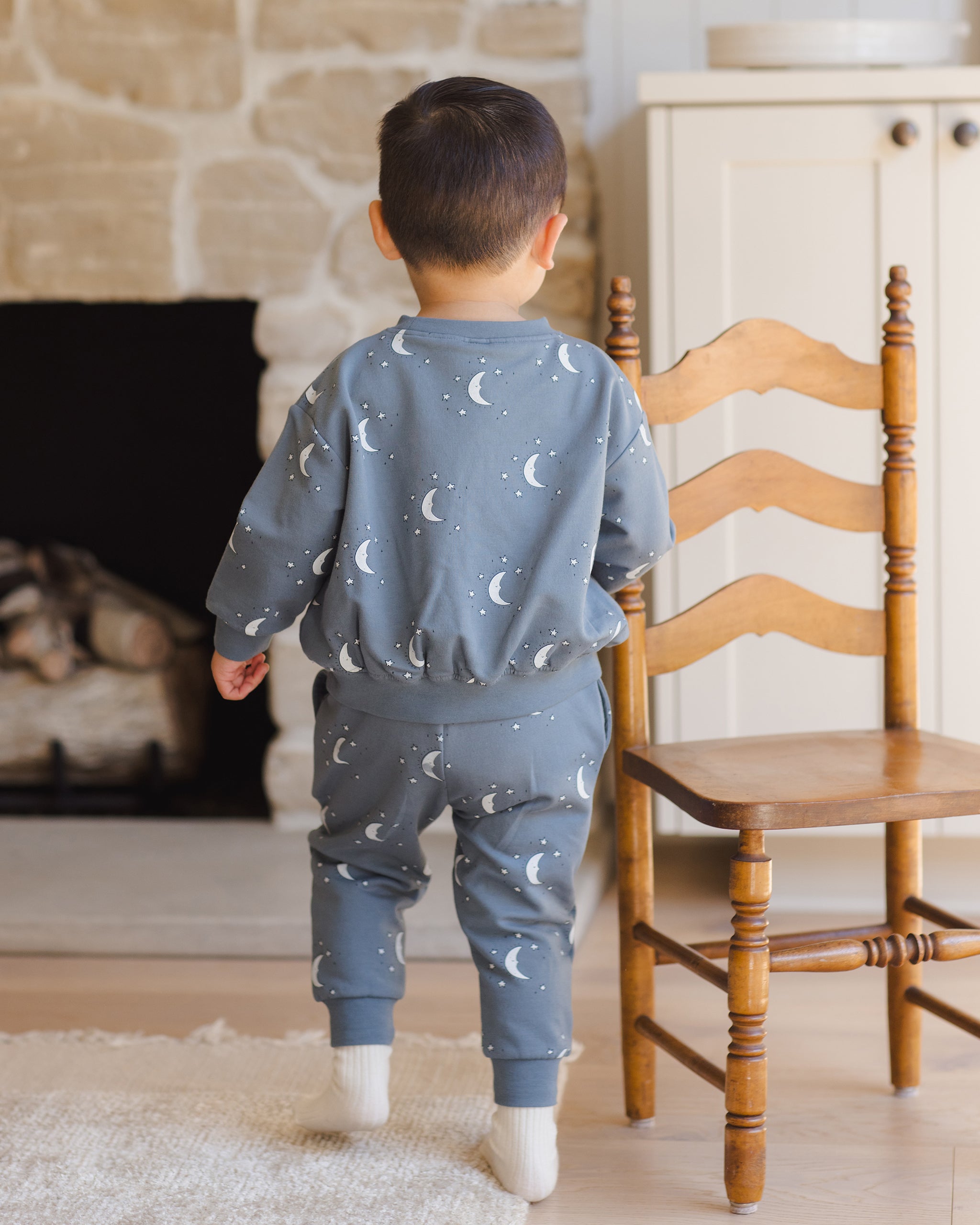 Relaxed Fleece Sweatshirt || Silver Moons