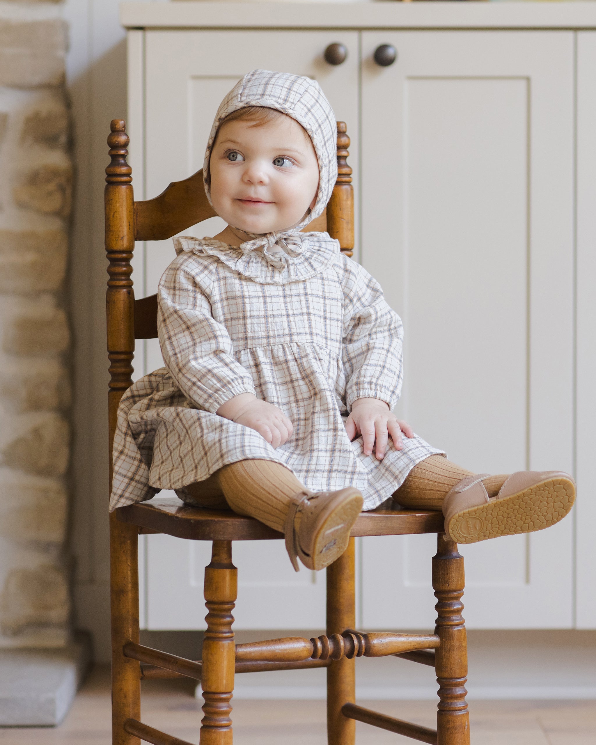 Simone Dress || Blue Plaid