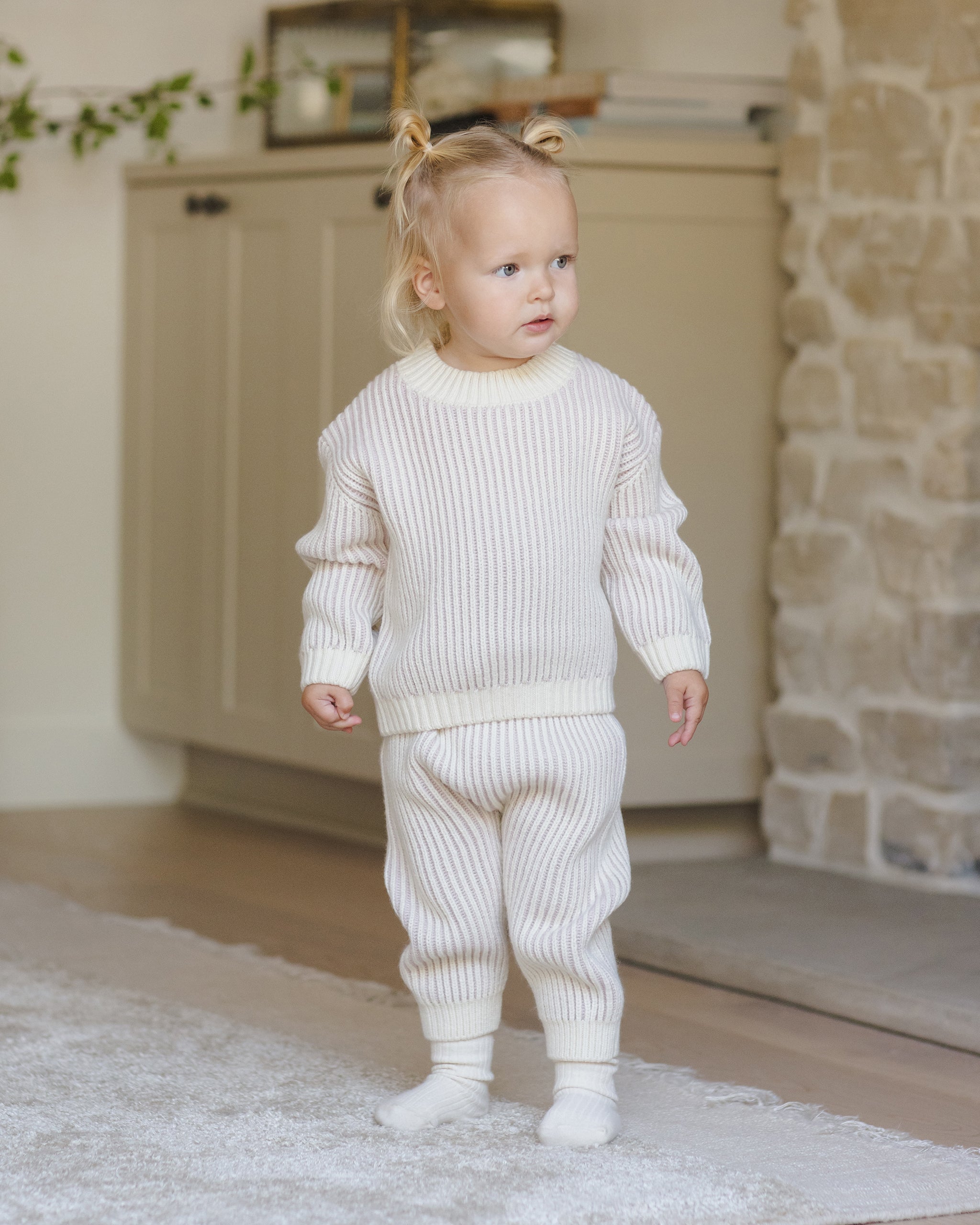 Chunky Knit Pant || Lilac
