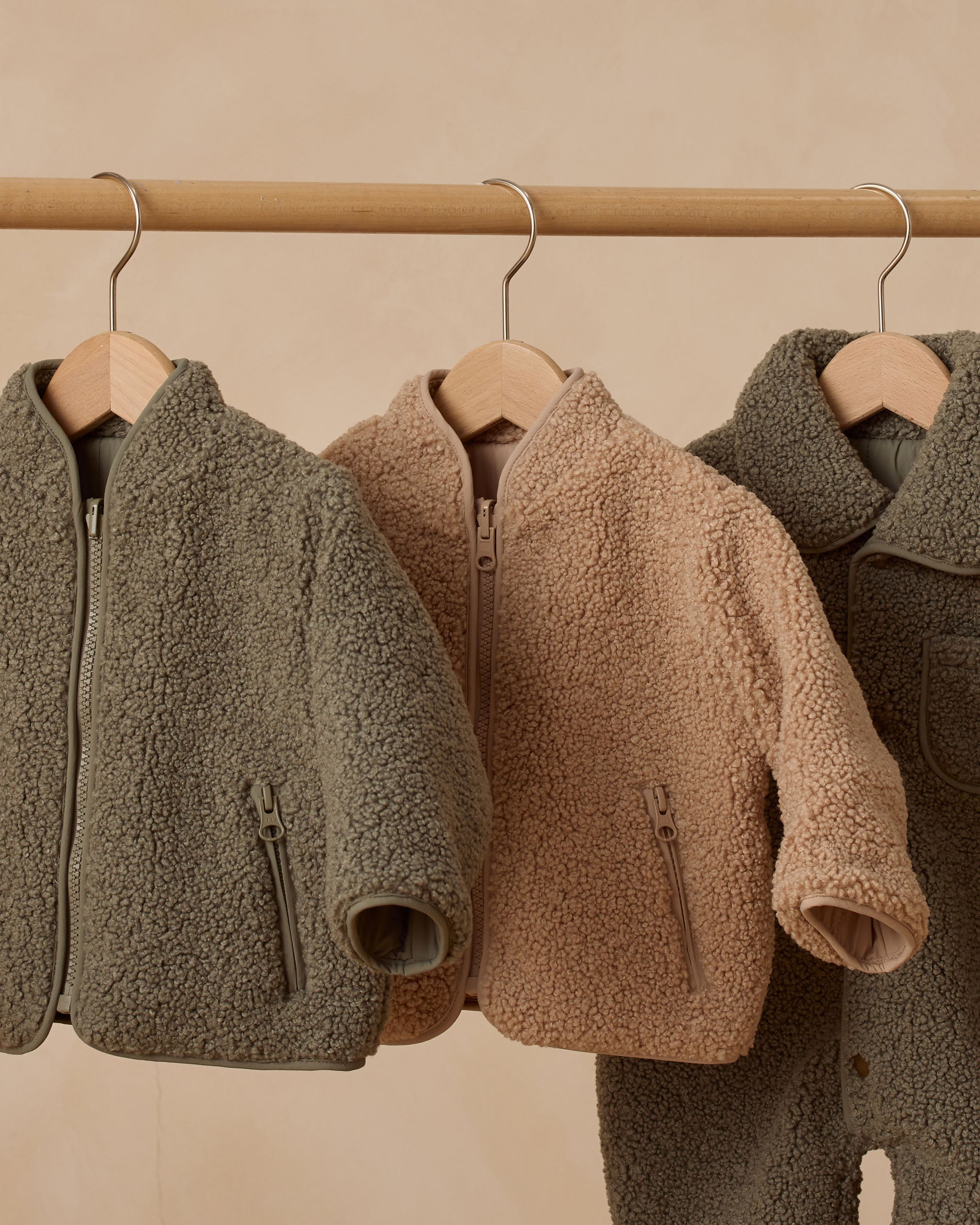 Shearling Zip Jacket || Forest