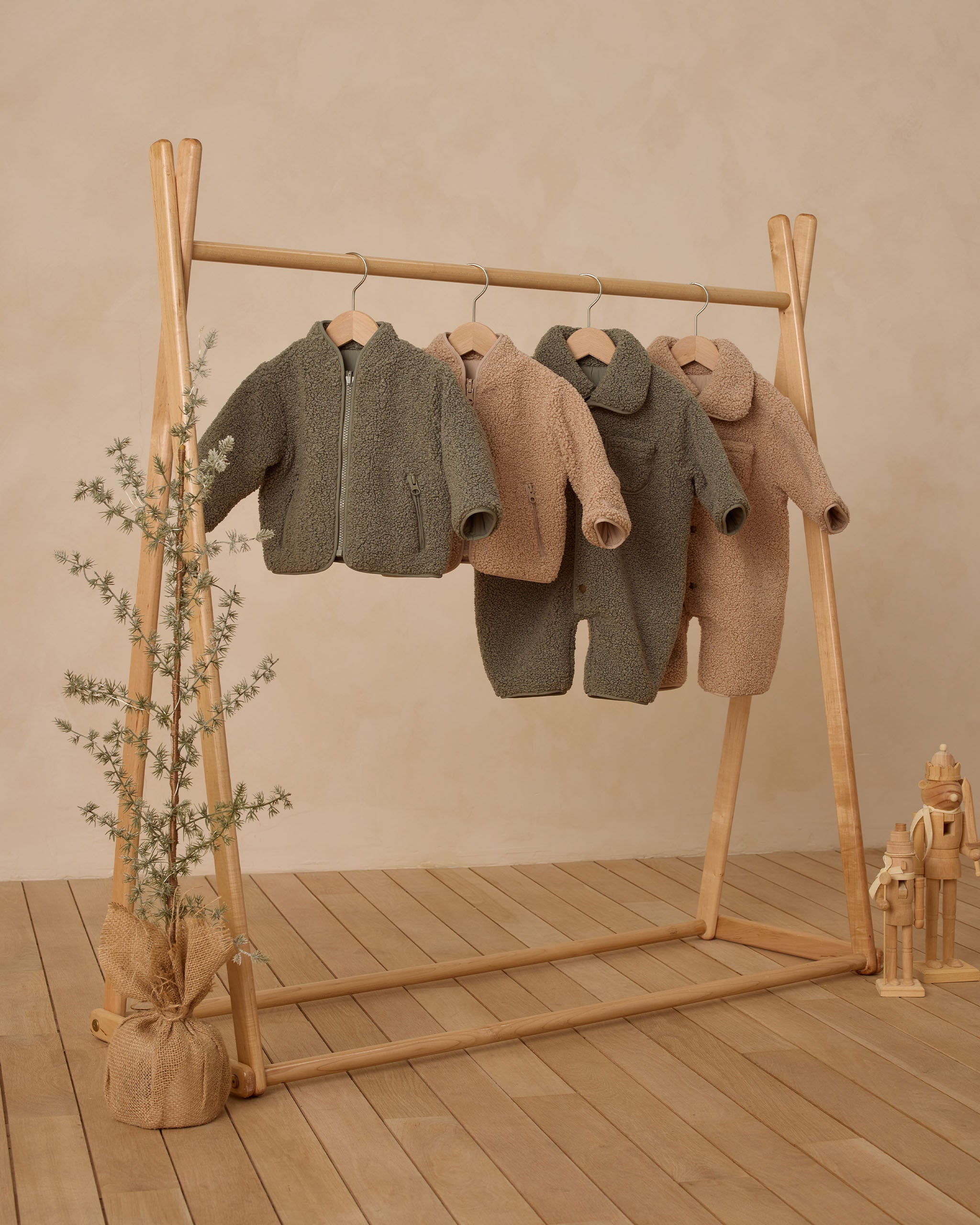 Shearling Zip Jacket || Oat