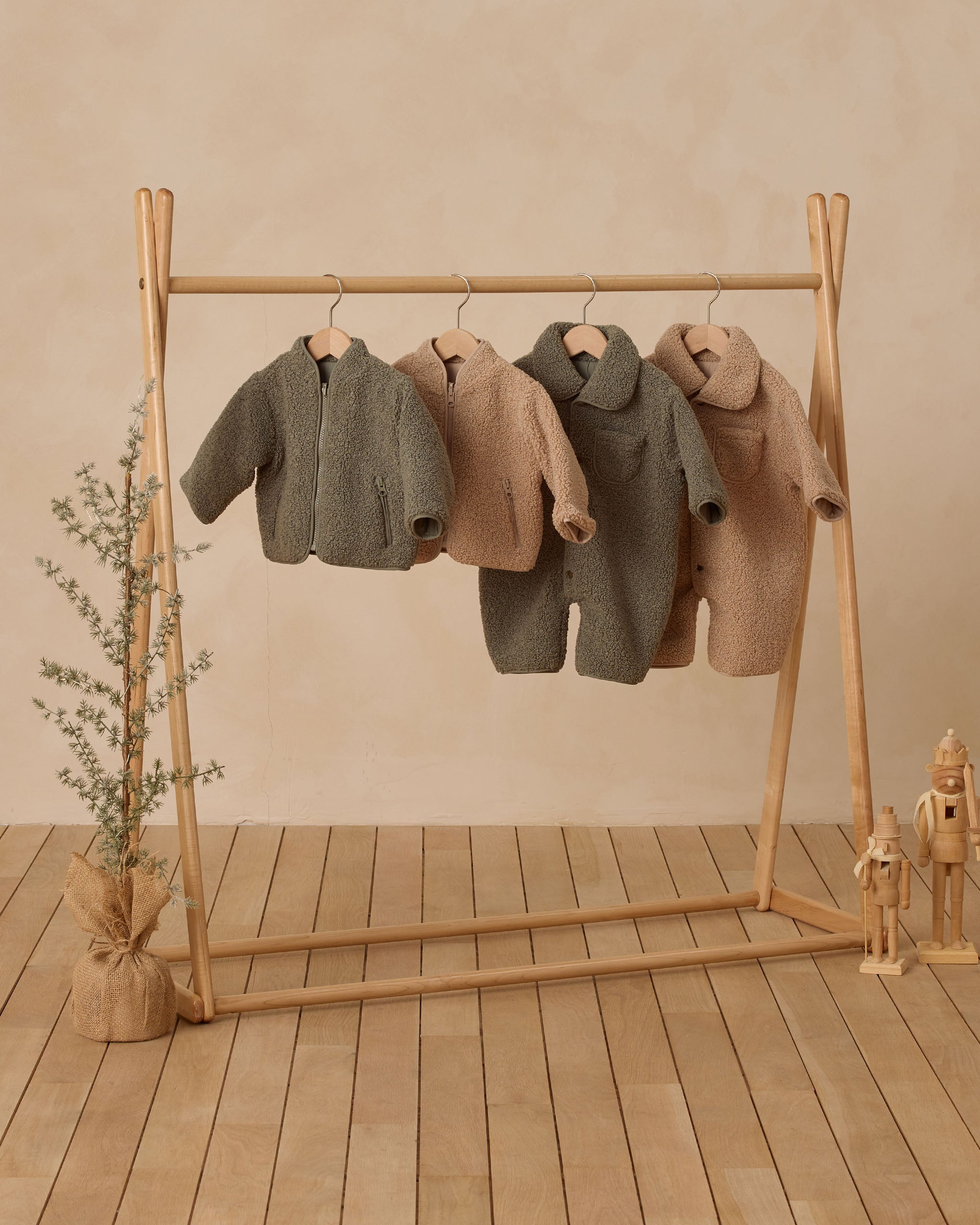 Shearling Jumpsuit || Oat