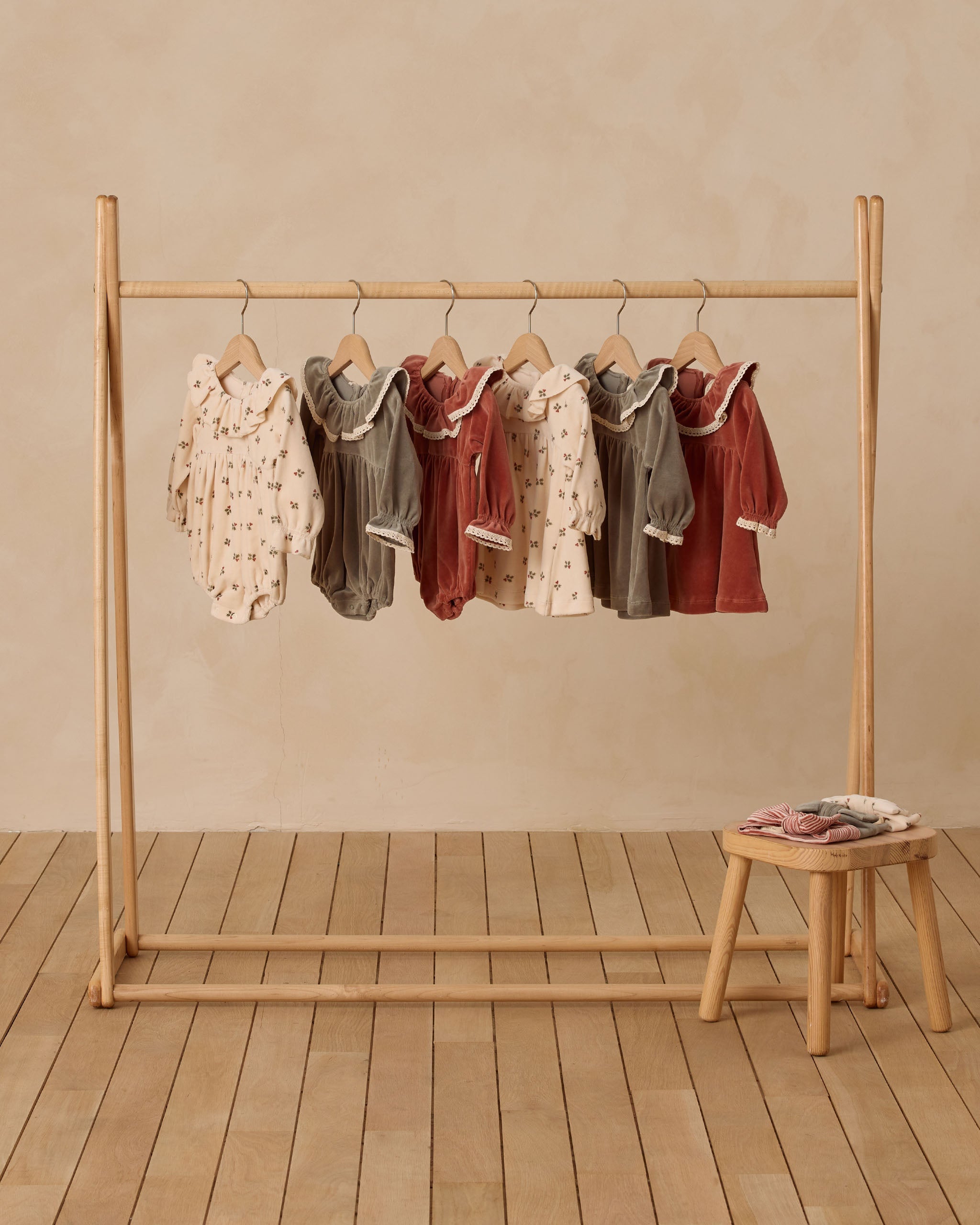 Velour Baby Dress || Forest